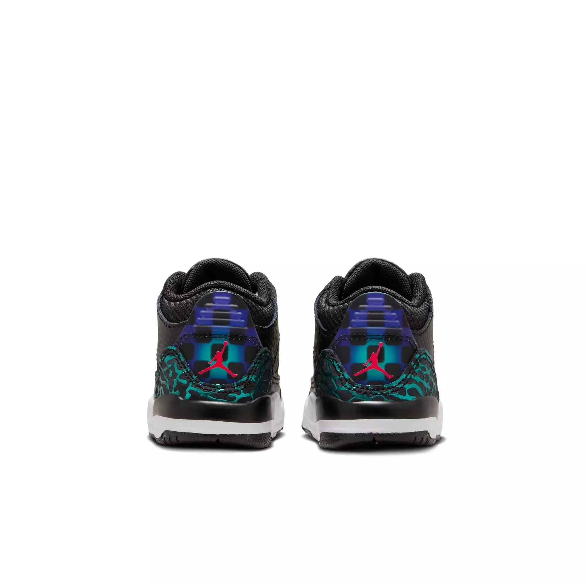 Jordan 3 Retro "Moto" Toddler Kids' Shoe - BLACK/SIREN RED/HYPER JADE