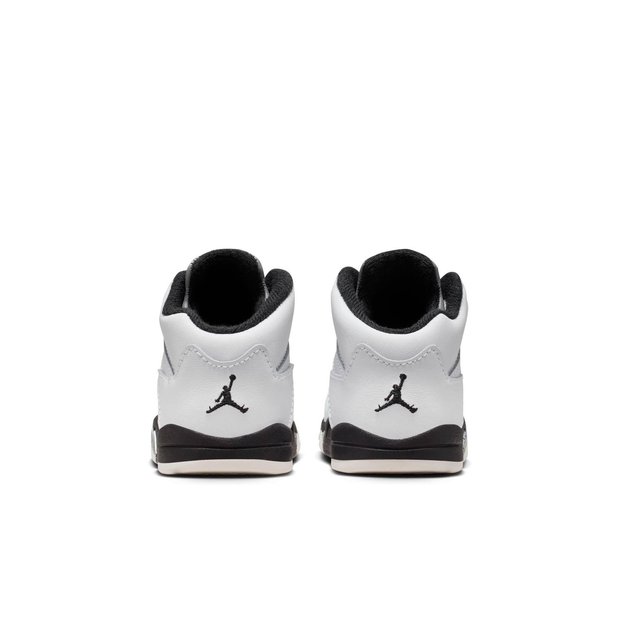 Jordan 5 Retro "White and Black" Toddler Kids' Shoe