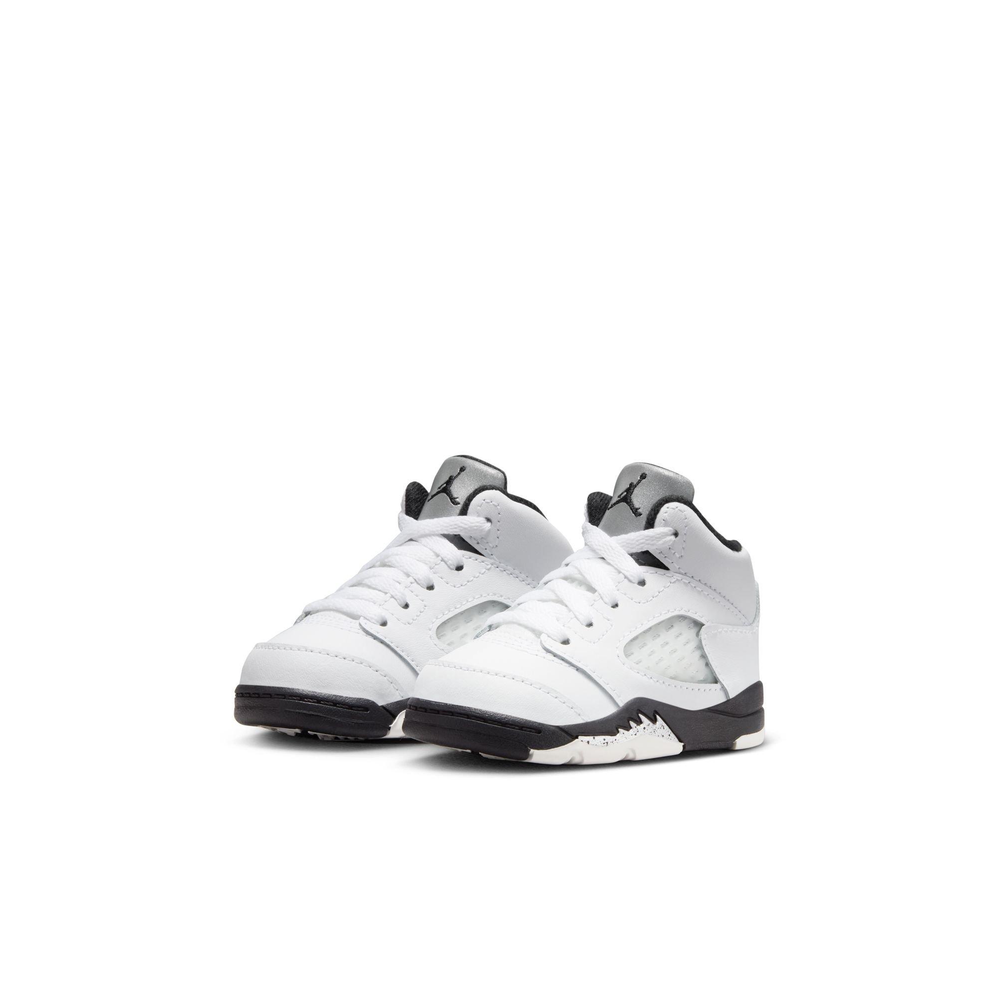 Jordan 5 Retro "White and Black" Toddler Kids' Shoe