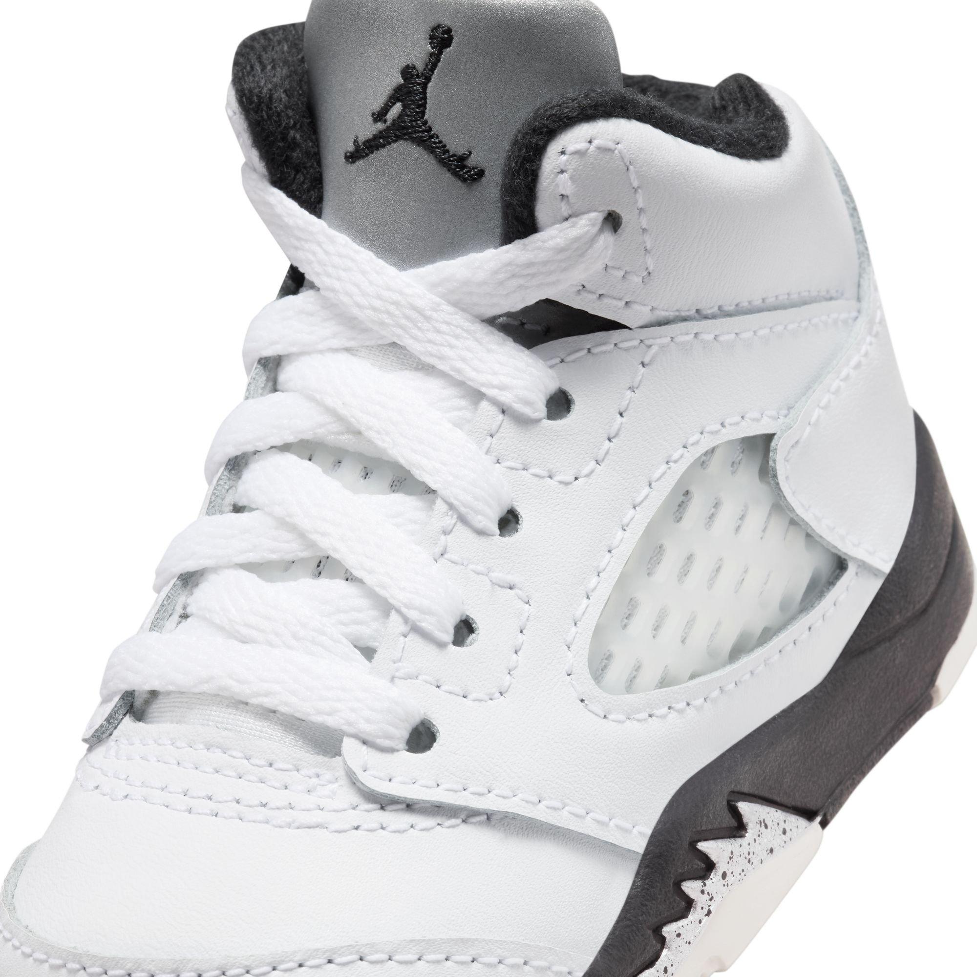 Jordan 5 Retro "White and Black" Toddler Kids' Shoe