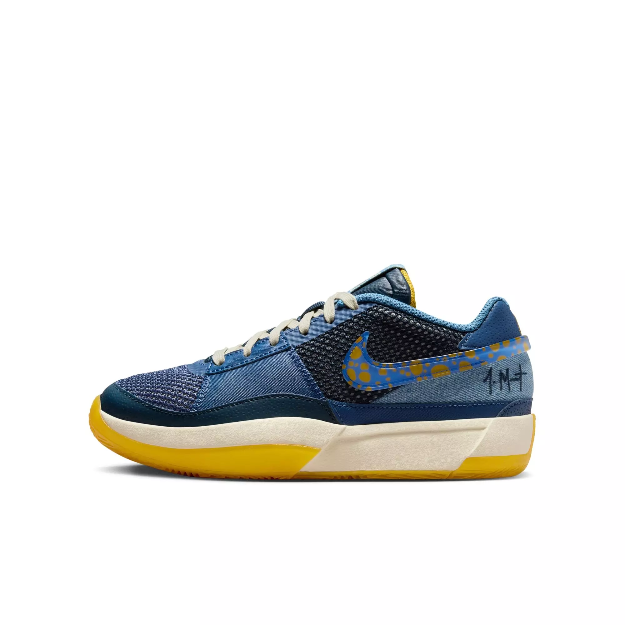 Nike Ja 1 "Culture of BB" Grade School Kids' Basketball Shoe - MYSTIC NAVY/HYPER ROYAL/UNIVERSITY GOLD