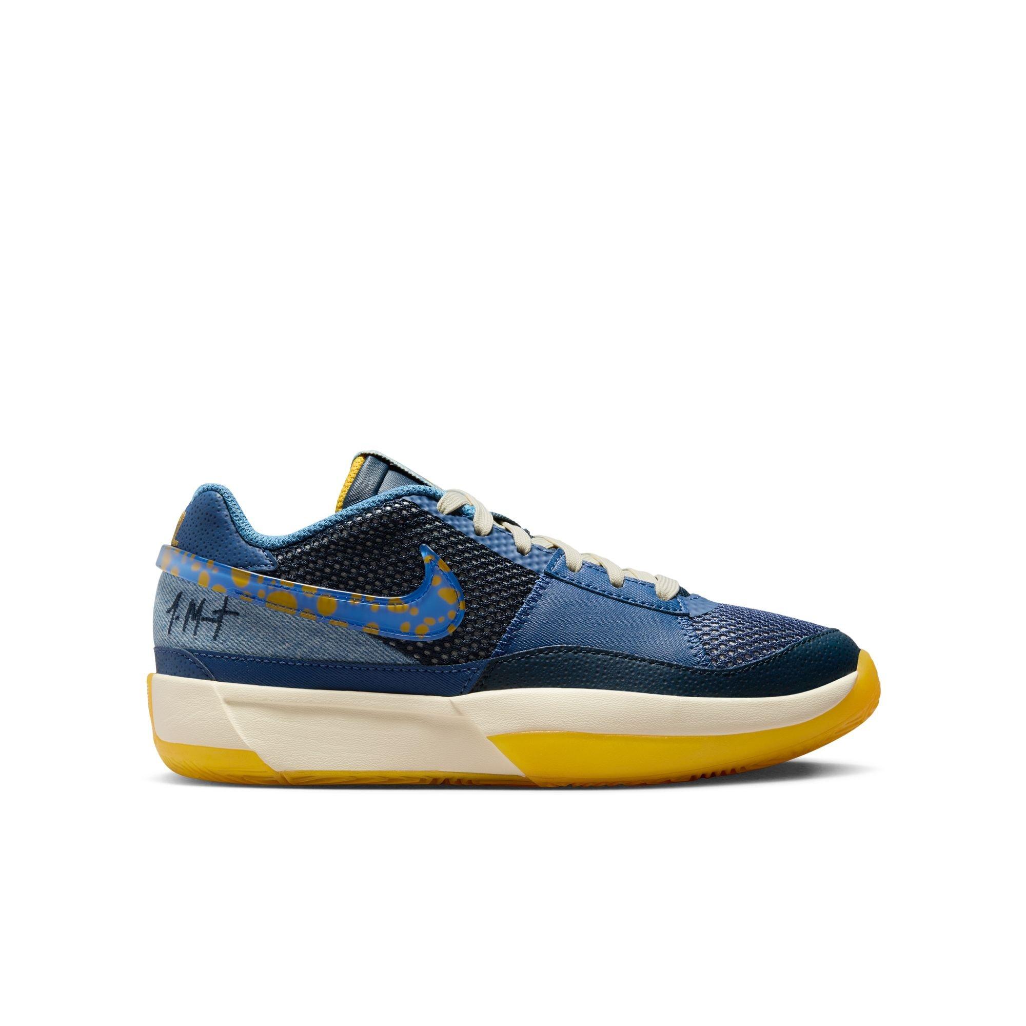 Nike Ja 1 Kids' Ankle Support Basketball Shoes - Navy/Gold