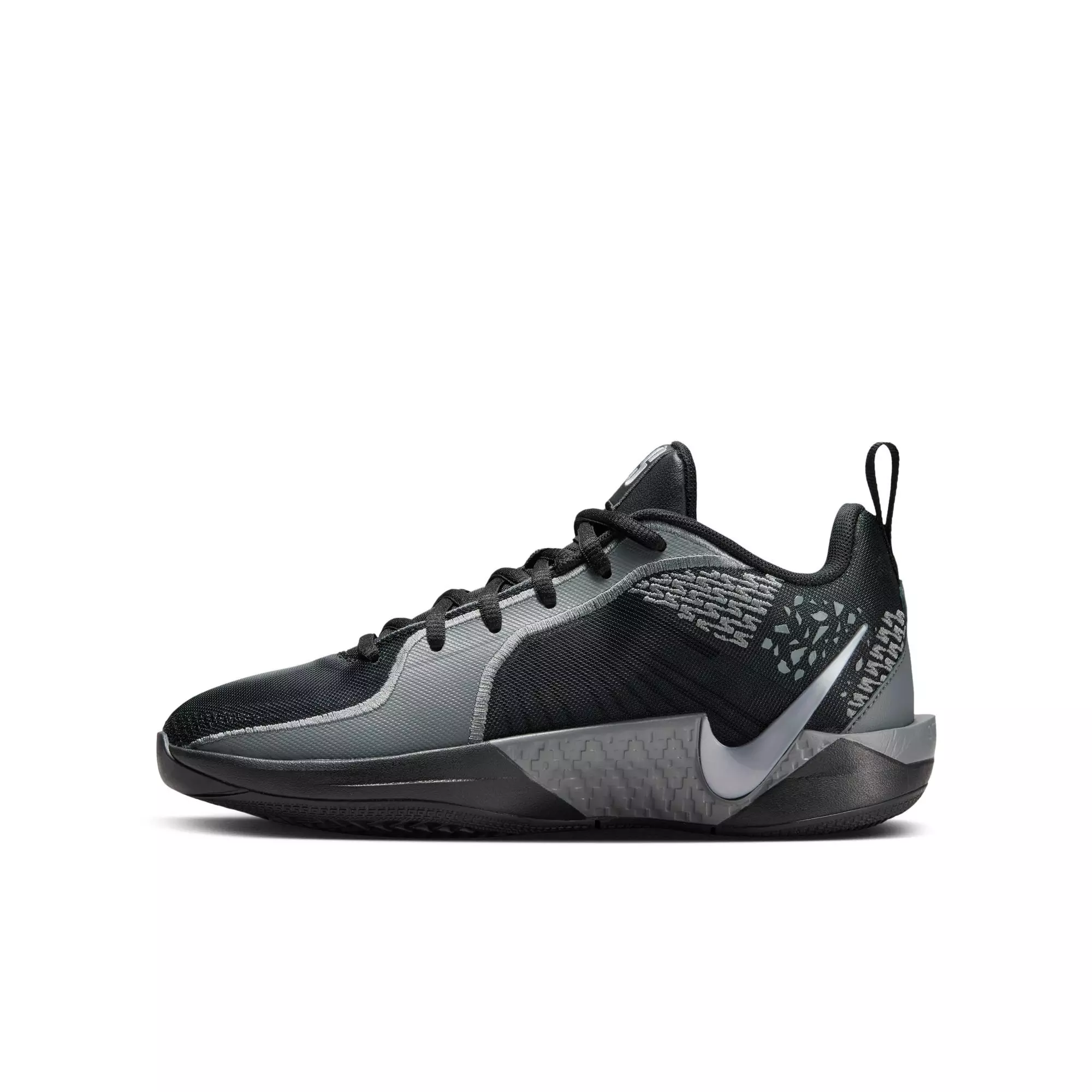 Nike Sabrina 2 "Mirrored" Grade School Kids' Basketball Shoe - BLACK/METALLIC SILVER/SMOKE GREY