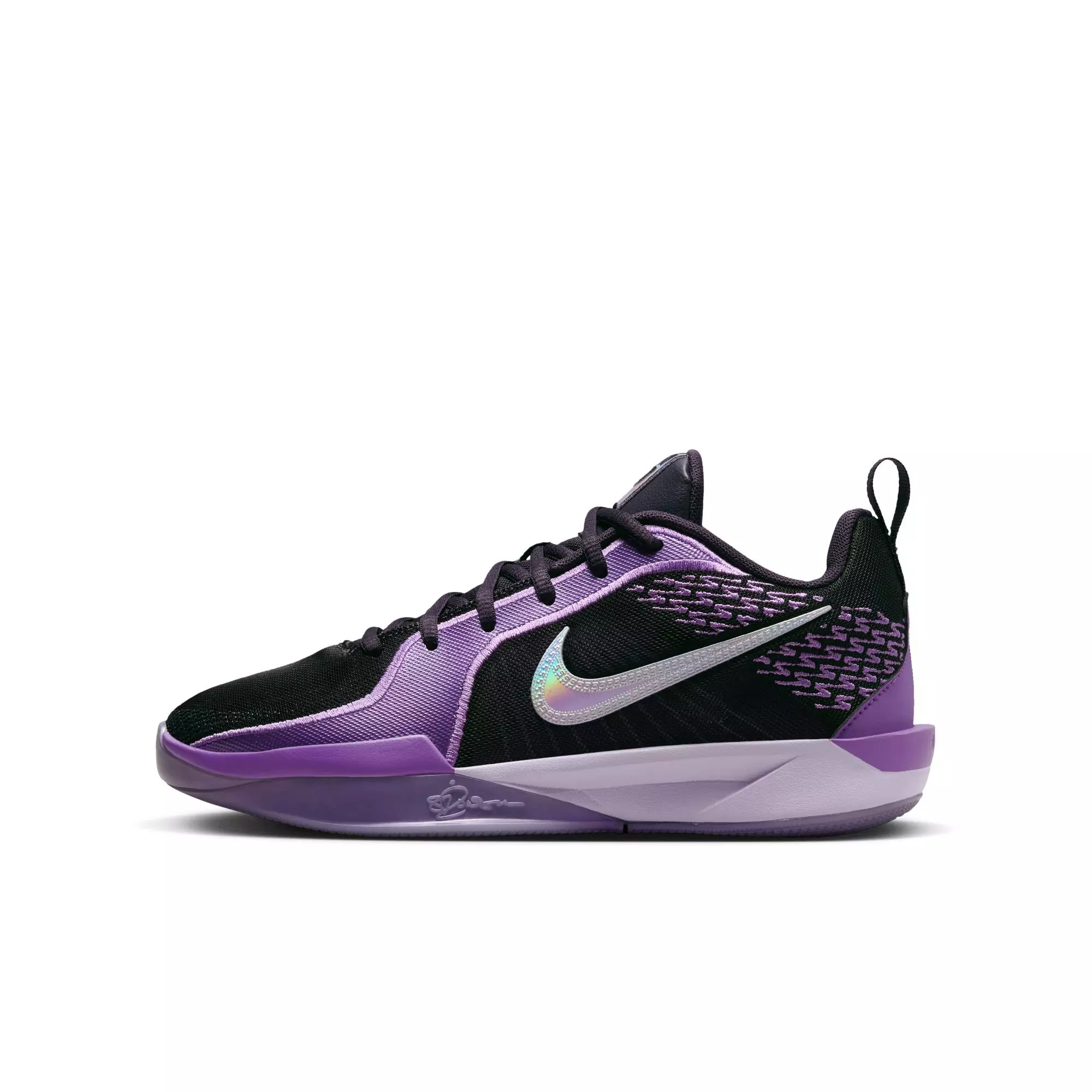 Nike Sabrina 2 "Court Vision" Grade School Kids' Basketball Shoe - CAVE PURPLE/WHITE/BLACK RASPBERRY