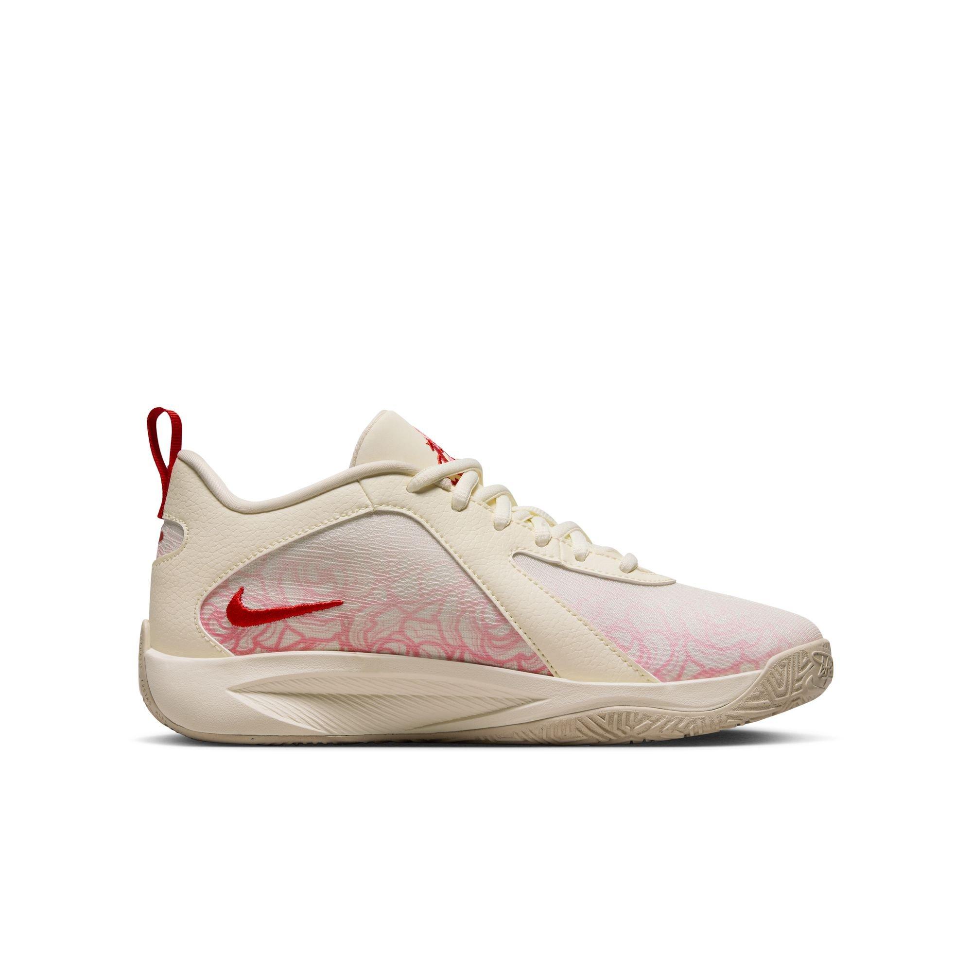 Nike Freak 6 "Roses" Grade School Kids' Basketball Shoe - COCONUT MILK/ASTER PINK Thumbnail View 2