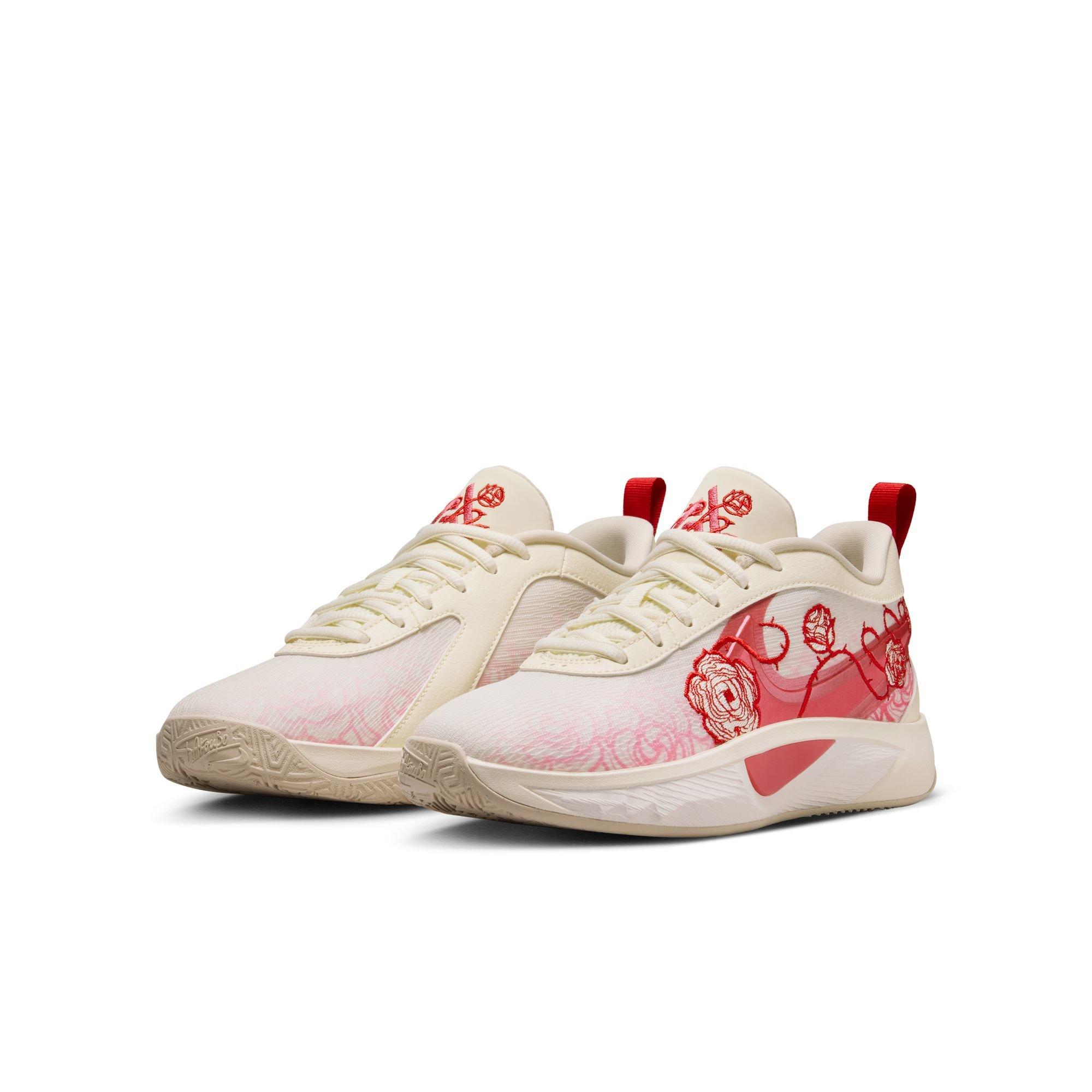 Nike Freak 6 "Roses" Grade School Kids' Basketball Shoe - COCONUT MILK/ASTER PINK Thumbnail View 3