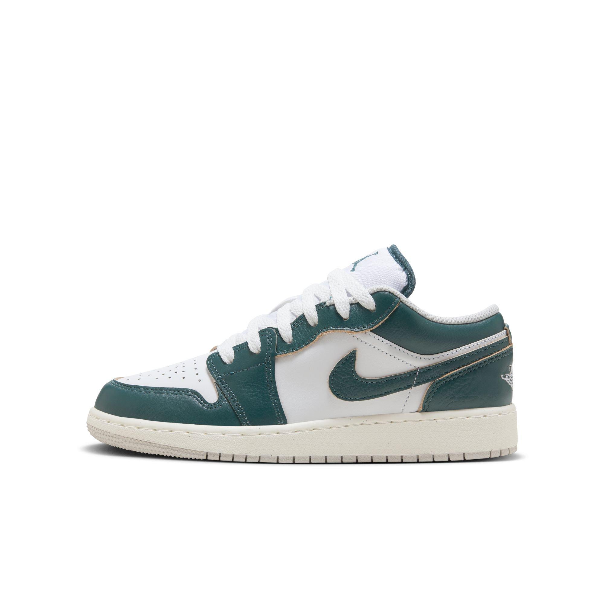 Jordan 1 Low SE Grade School Boys' "Oxidized Green/White/Sail" Shoe