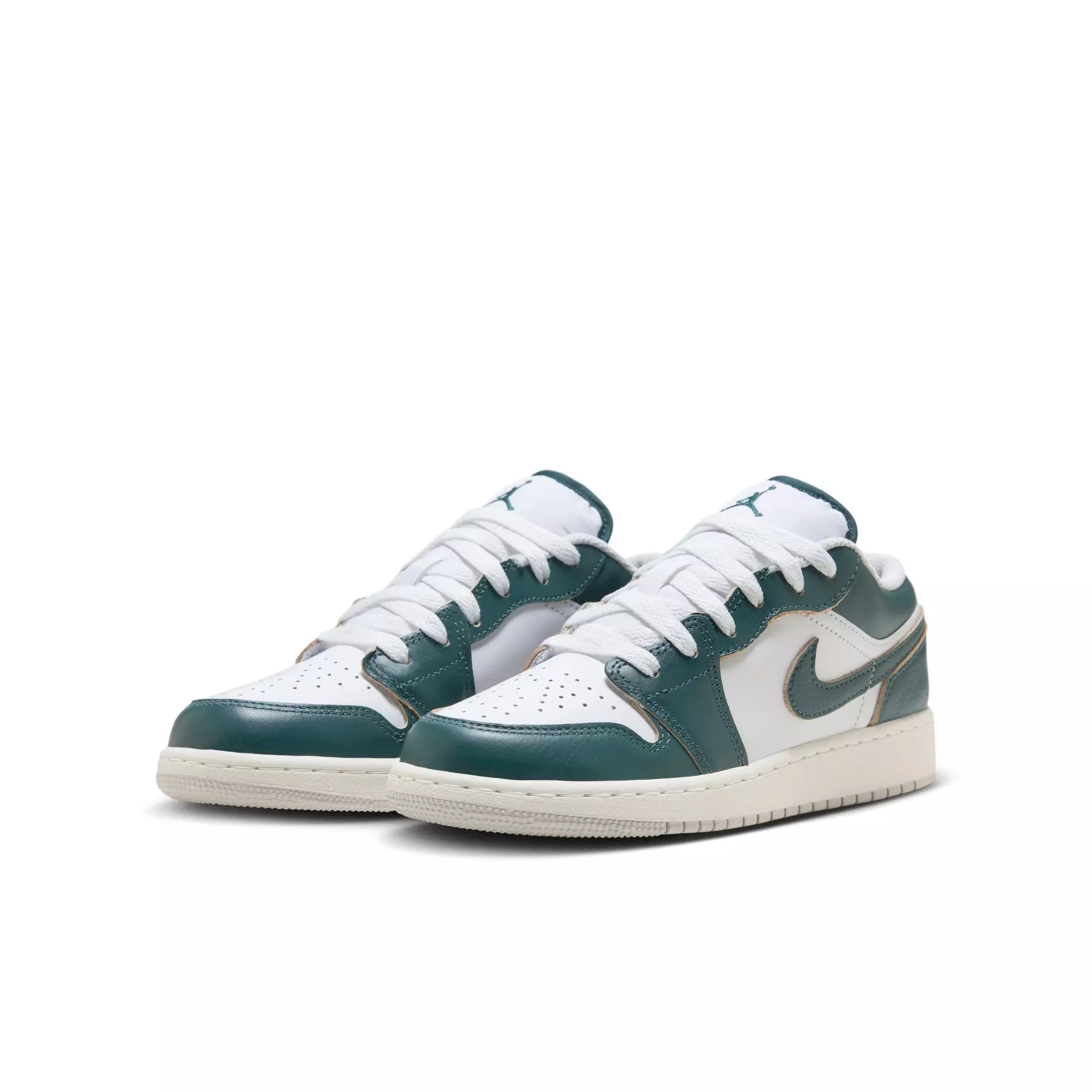 Jordan 1 Low SE "Oxidized Green/White/Sail" Grade School Boys' Shoe - GREEN/WHITE