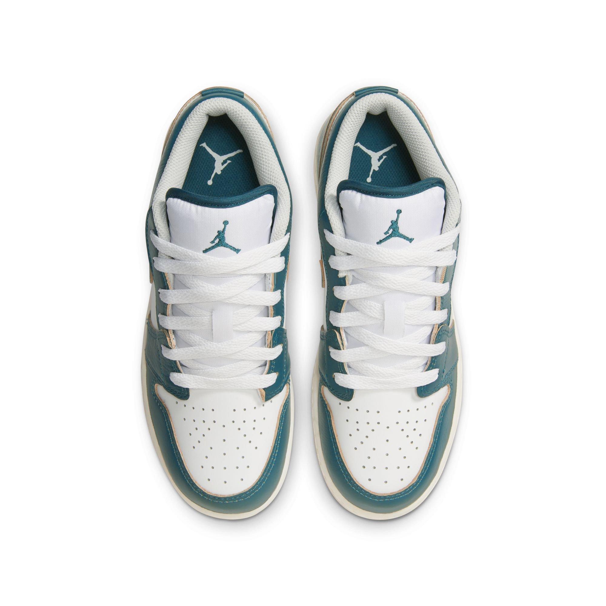 Jordan 1 Low SE Grade School Boys' "Oxidized Green/White/Sail" Shoe
