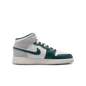 Jordan 1 Mid SE "White/Oxidized Green/Sail/Neutral Grey" Grade School Boys' Shoe