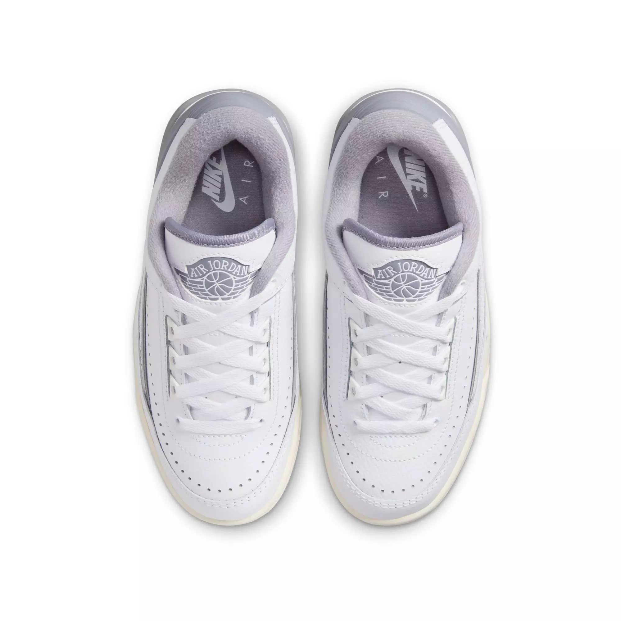 Jordan 2/3 "White/Cement Grey/Sail" Grade School Boys' Shoe - WHITE/GREY