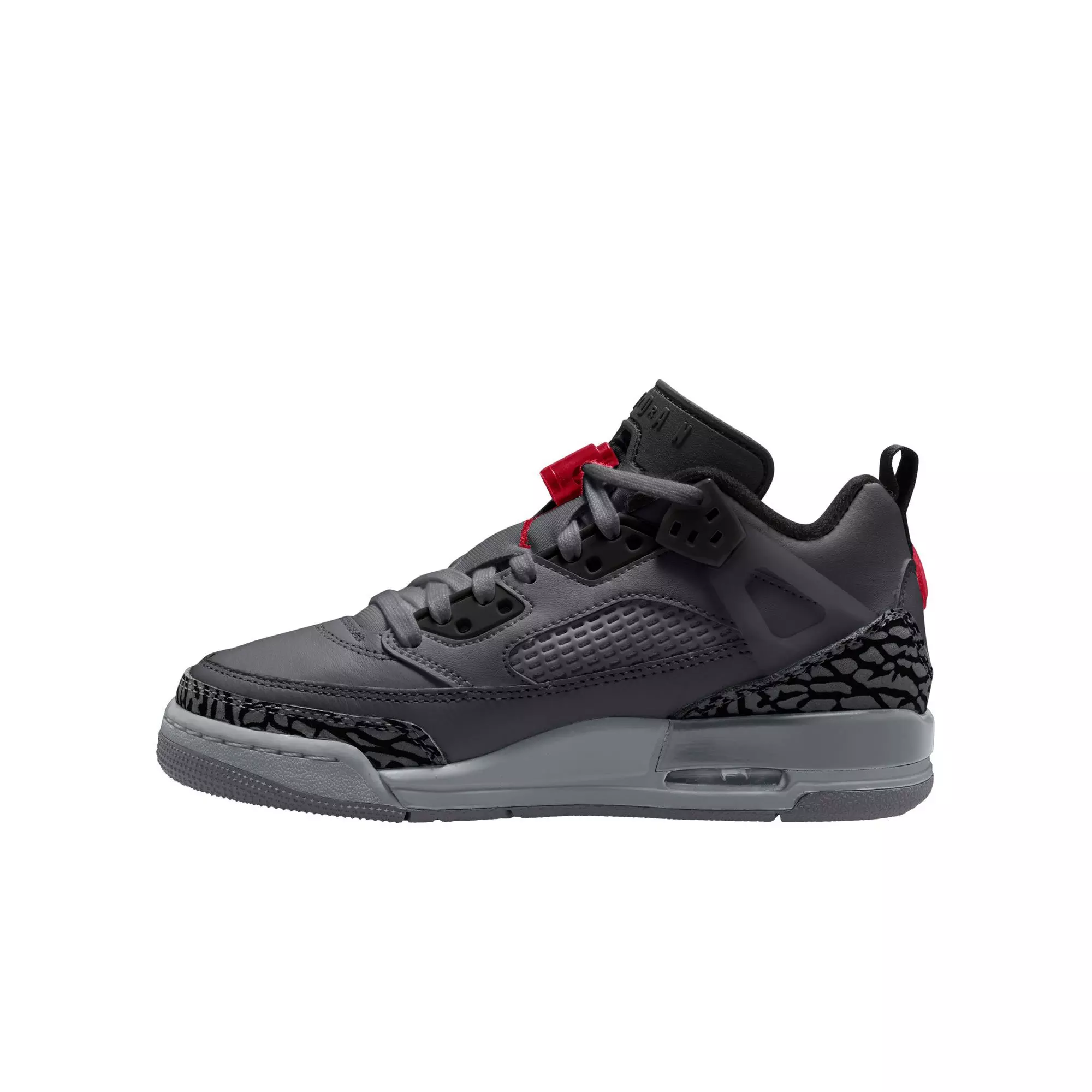 Jordan Spizike Low "Anthracite/Gym Red/Black" Grade School Boys' Shoe - GREY/BLACK