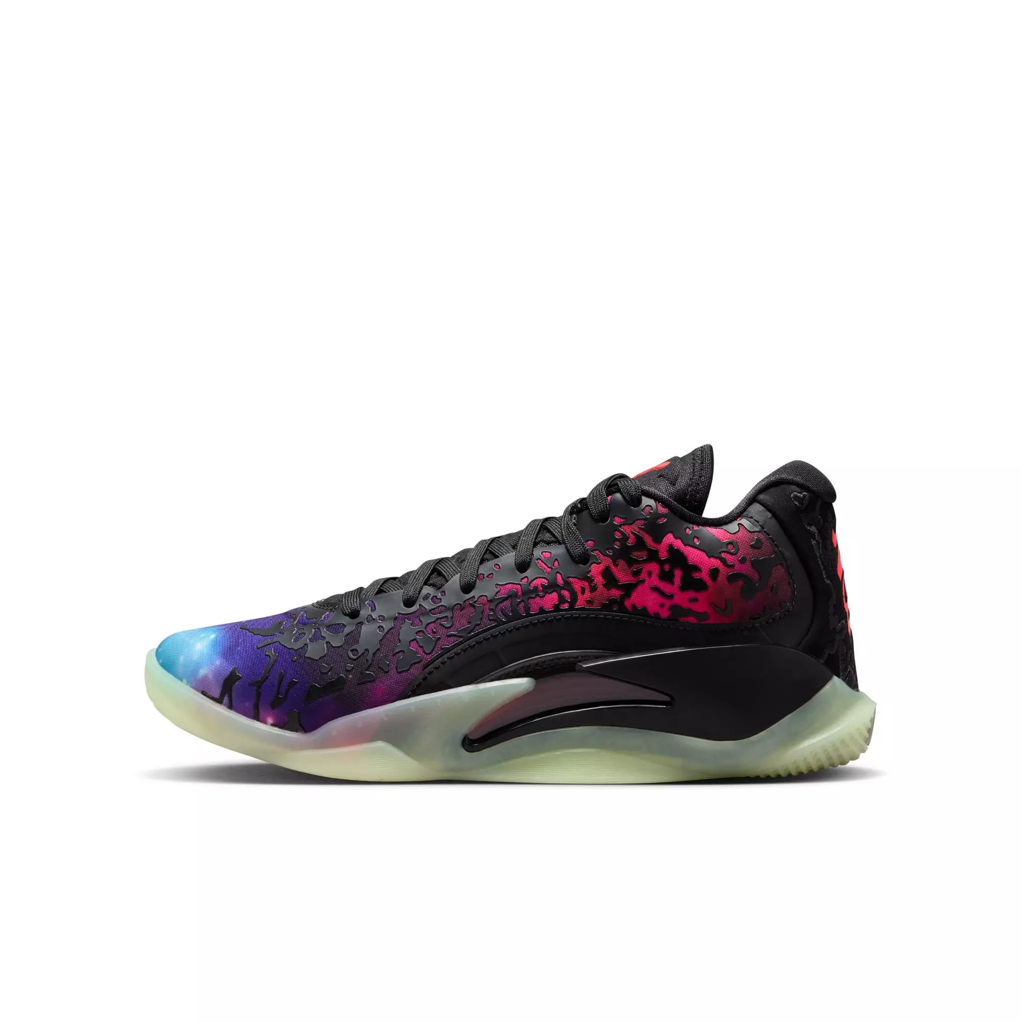 Jordan Zion 3 "Lift Off" Grade School Kids' Basketball Shoe - BLACK/SOLAR RED/VIVID PURPLE