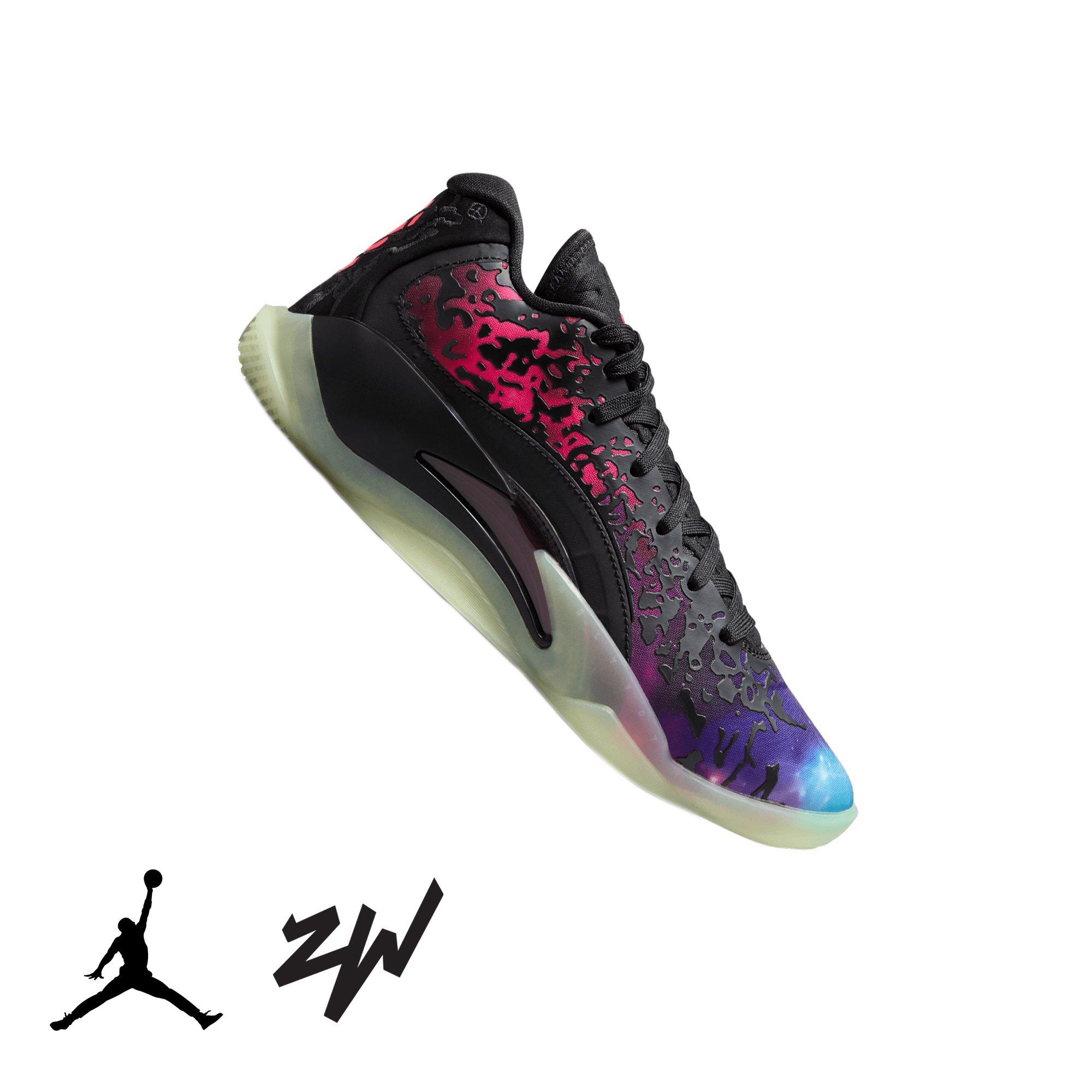 Jordan Zion 3 "Lift Off" Grade School Kids' Basketball Shoe - BLACK/SOLAR RED/VIVID PURPLE