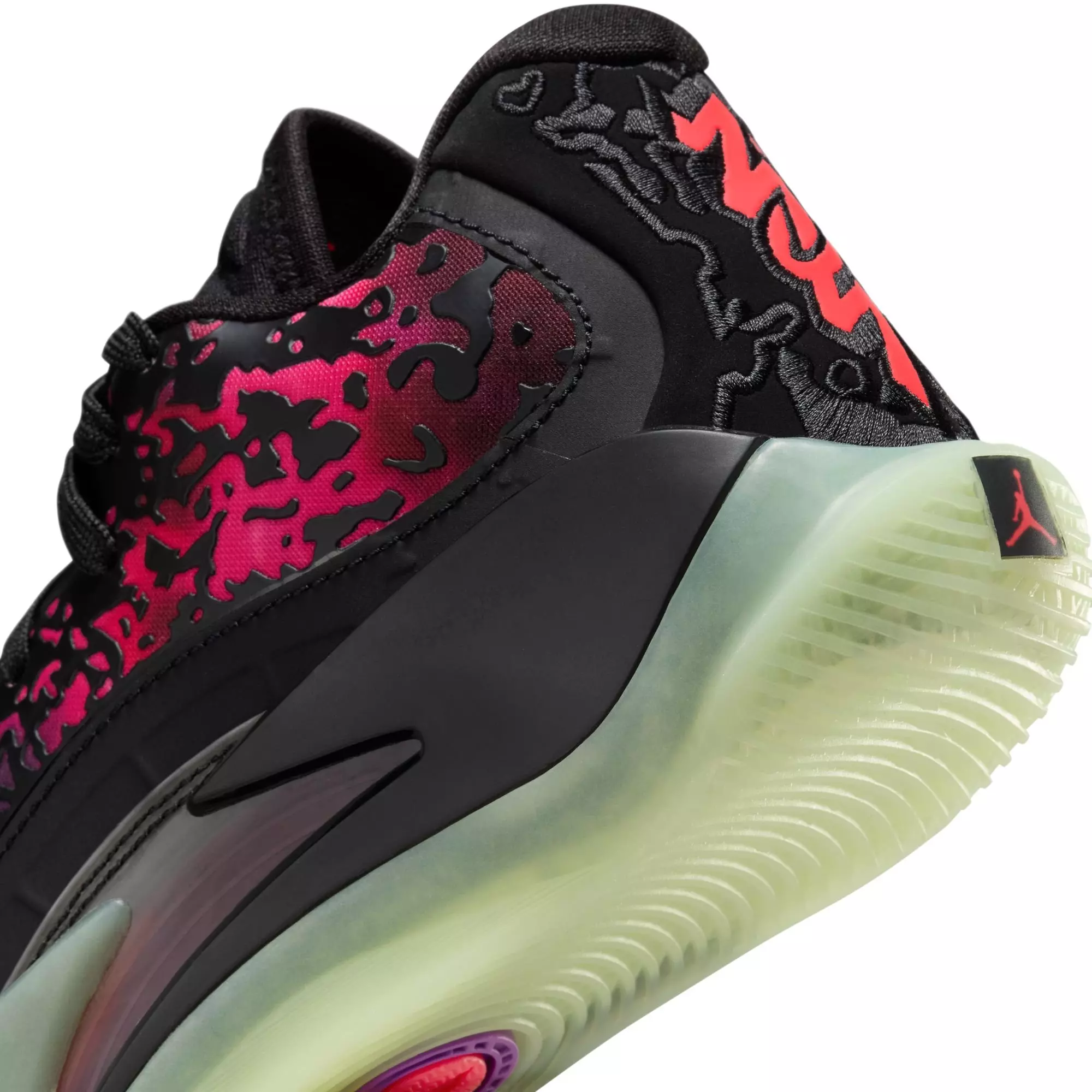 Jordan Zion 3 "Lift Off" Grade School Kids' Basketball Shoe - BLACK/SOLAR RED/VIVID PURPLE