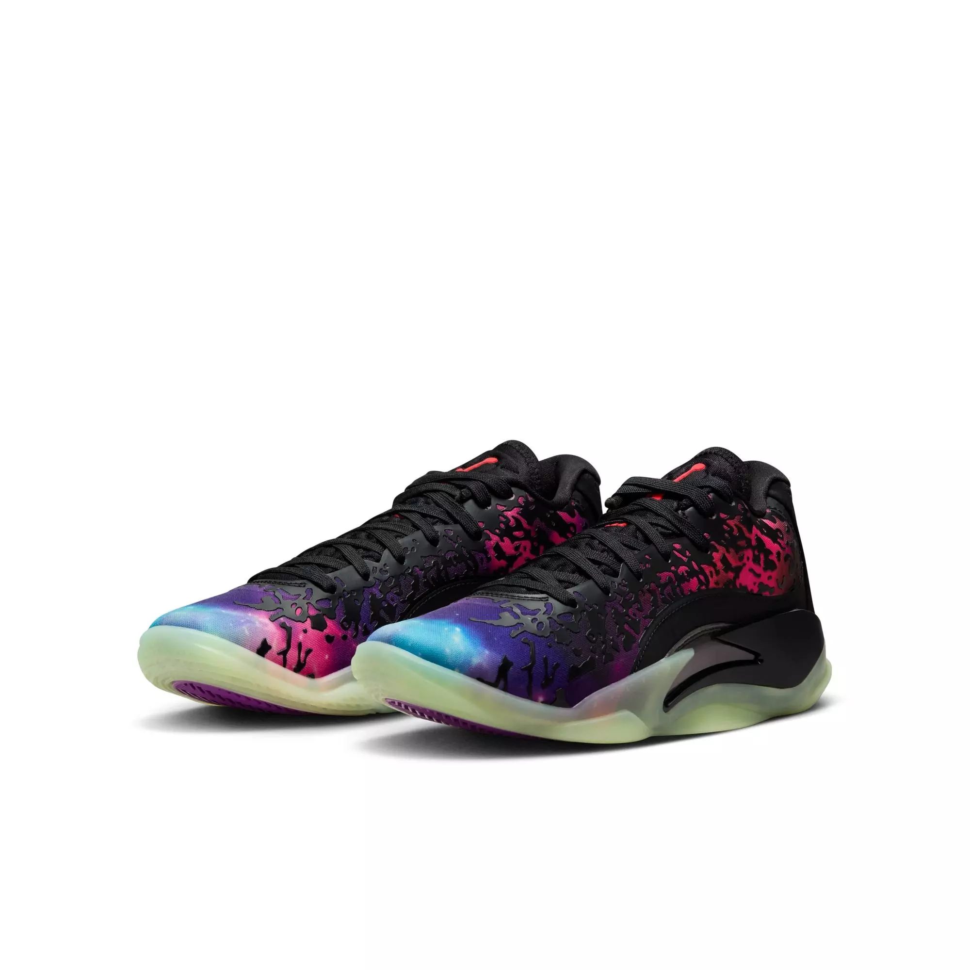 Jordan Zion 3 "Lift Off" Grade School Kids' Basketball Shoe - BLACK/SOLAR RED/VIVID PURPLE