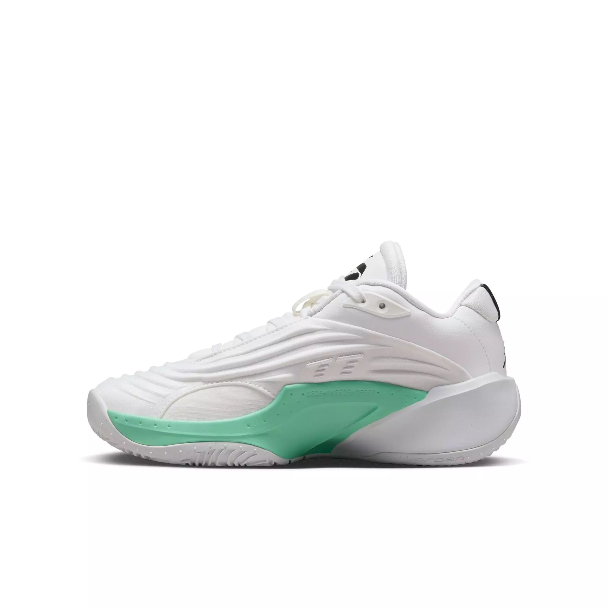 Jordan Luka 3 "Photo Finish" Grade School Kids' Basketball Shoe - WHITE/BLACK/VOLT GLOW