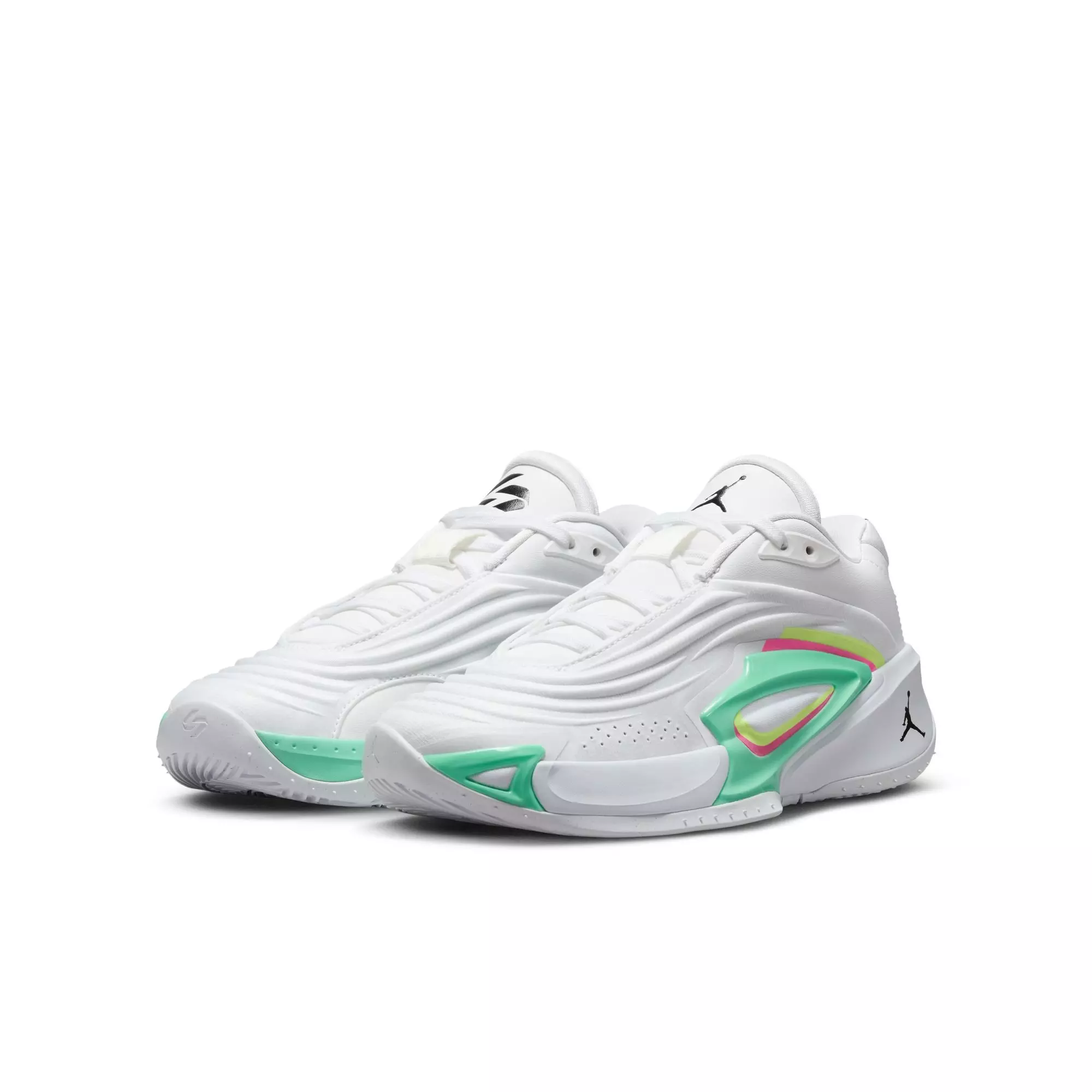 Jordan Luka 3 "Photo Finish" Grade School Kids' Basketball Shoe - WHITE/BLACK/VOLT GLOW