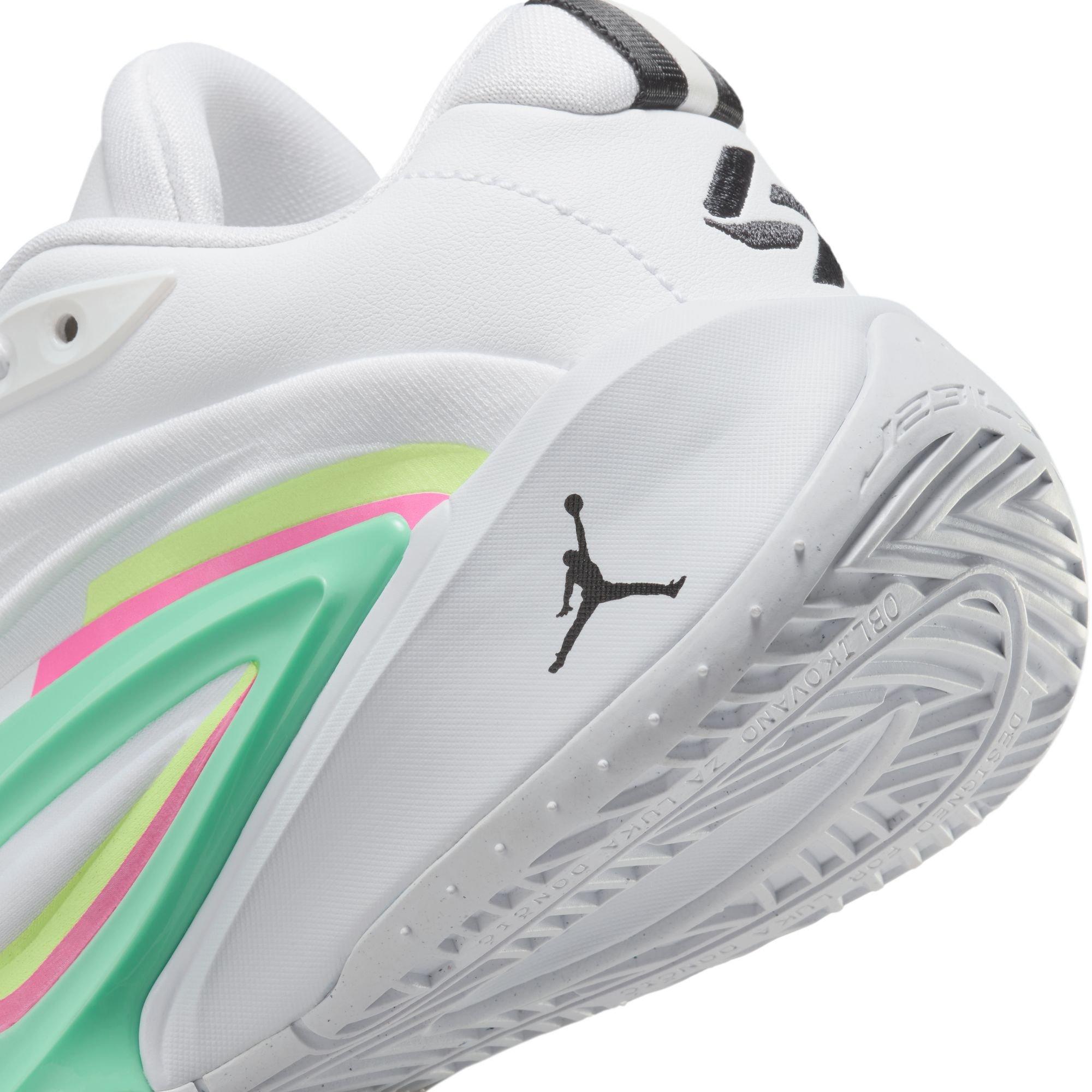 Jordan Luka 3 Kids' Lightweight Basketball Shoes - White/Volt