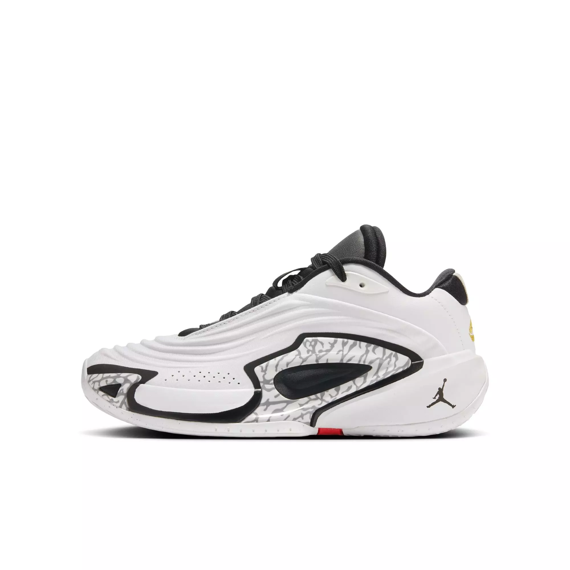 Jordan Luka 3 "Motorsport" Grade School Kids' Basketball Shoe - WHITE/METALLIC GOLD/BLACK