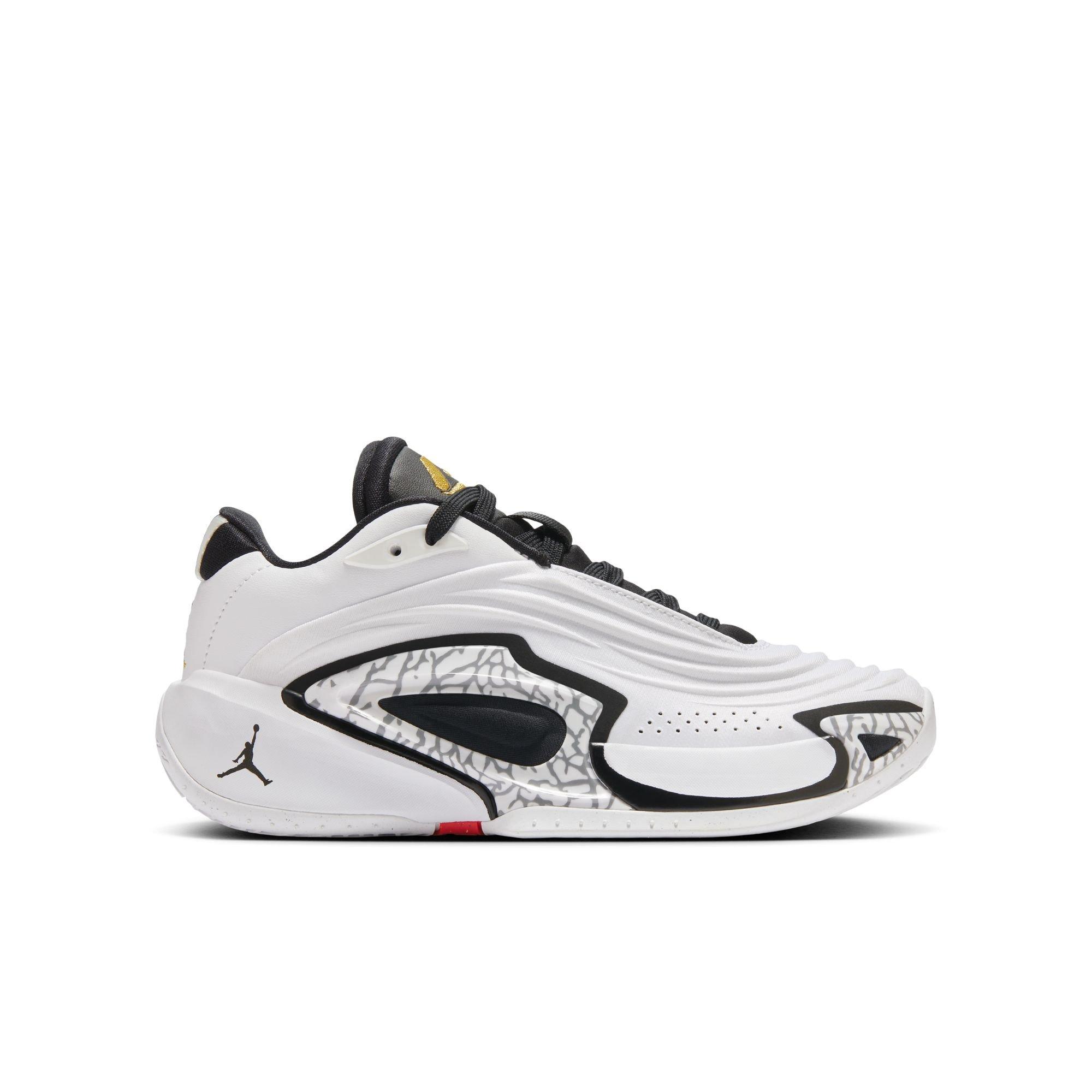 Jordan Luka 3 "Motorsport" Grade School Kids' Basketball Shoe - WHITE/METALLIC GOLD/BLACK