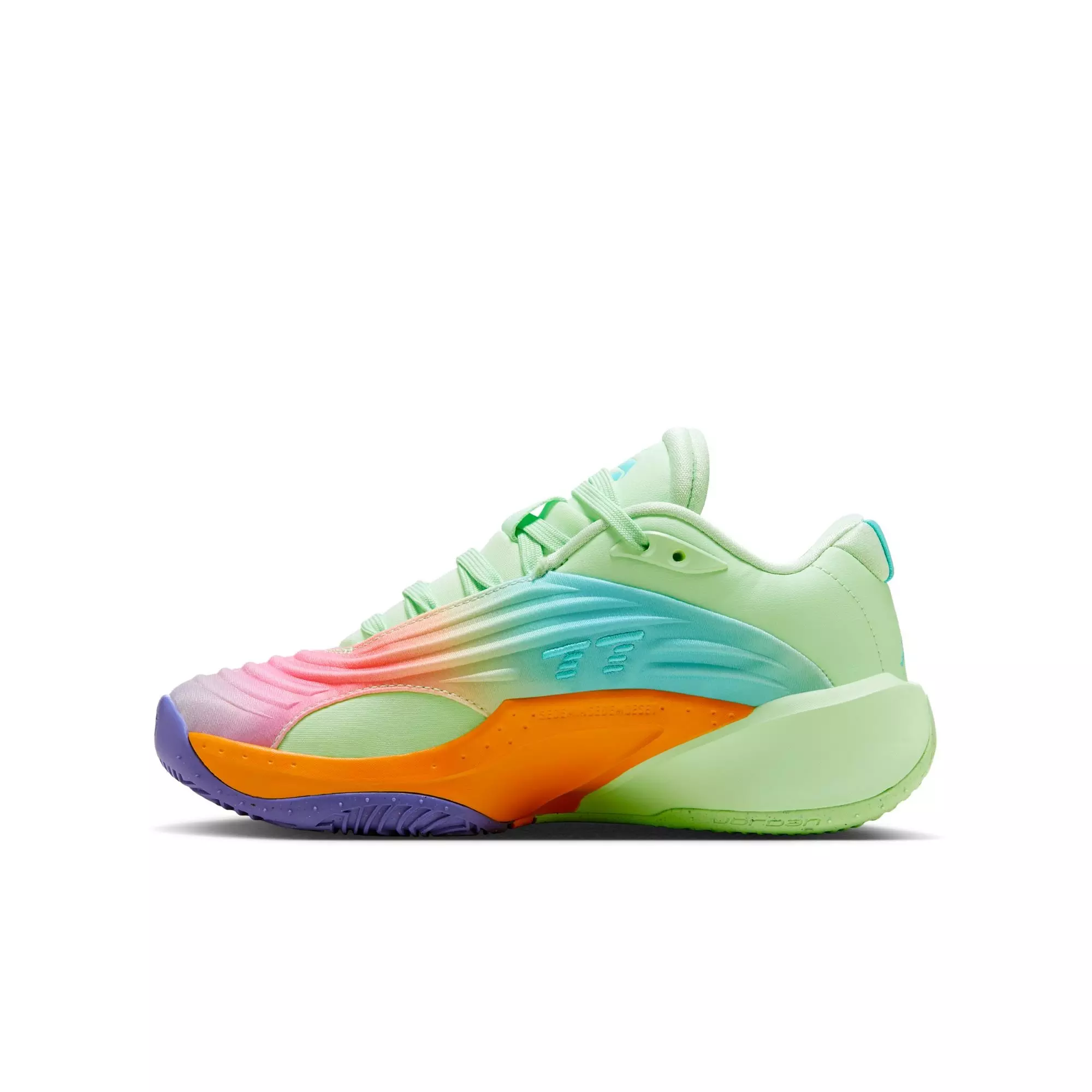 Jordan Luka 3 "Vapor Green/Hyper Jade/Cone" Grade School Boys' Basketball Shoe - GREEN/PURPLE