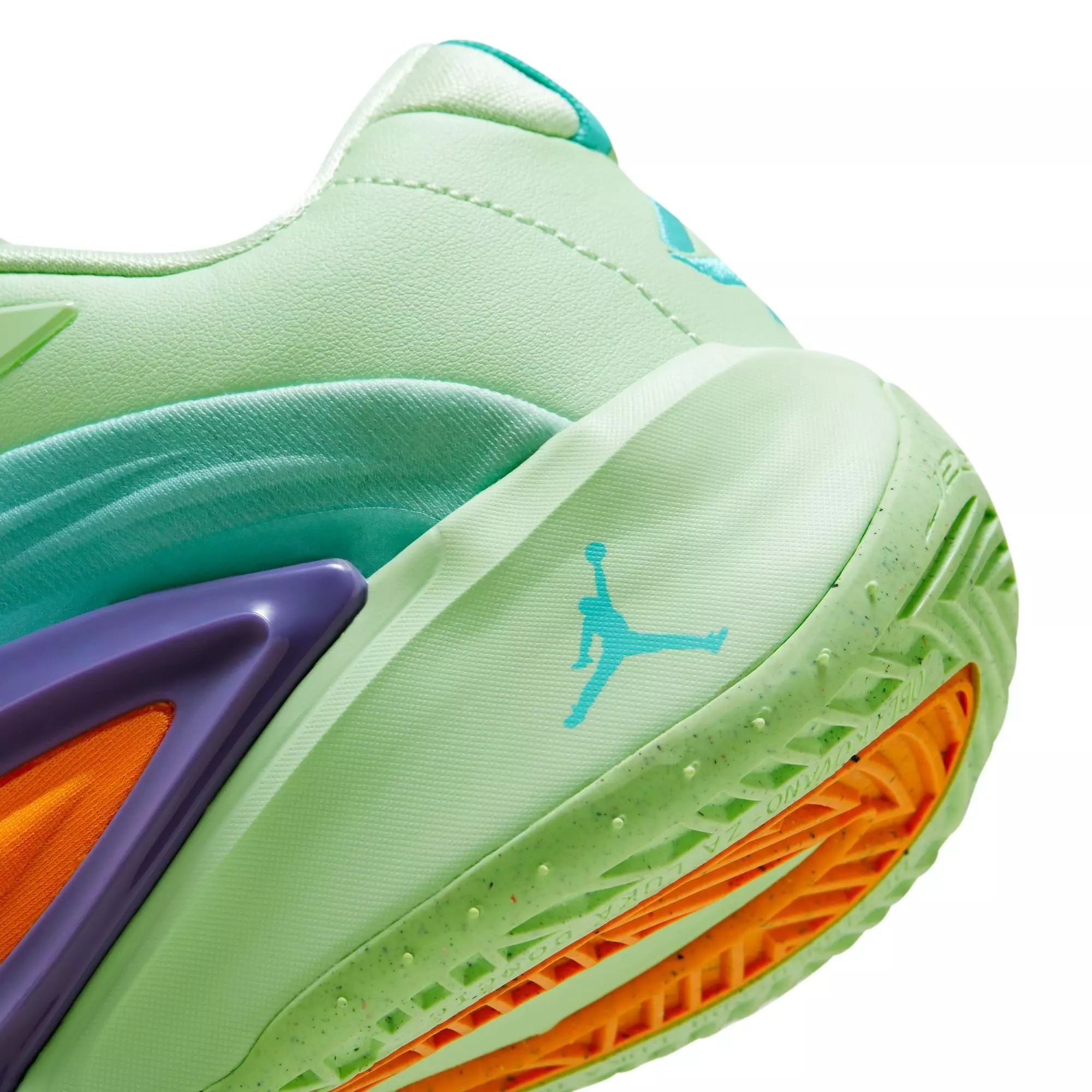 Jordan Luka 3 "Vapor Green/Hyper Jade/Cone" Grade School Boys' Basketball Shoe - GREEN/PURPLE