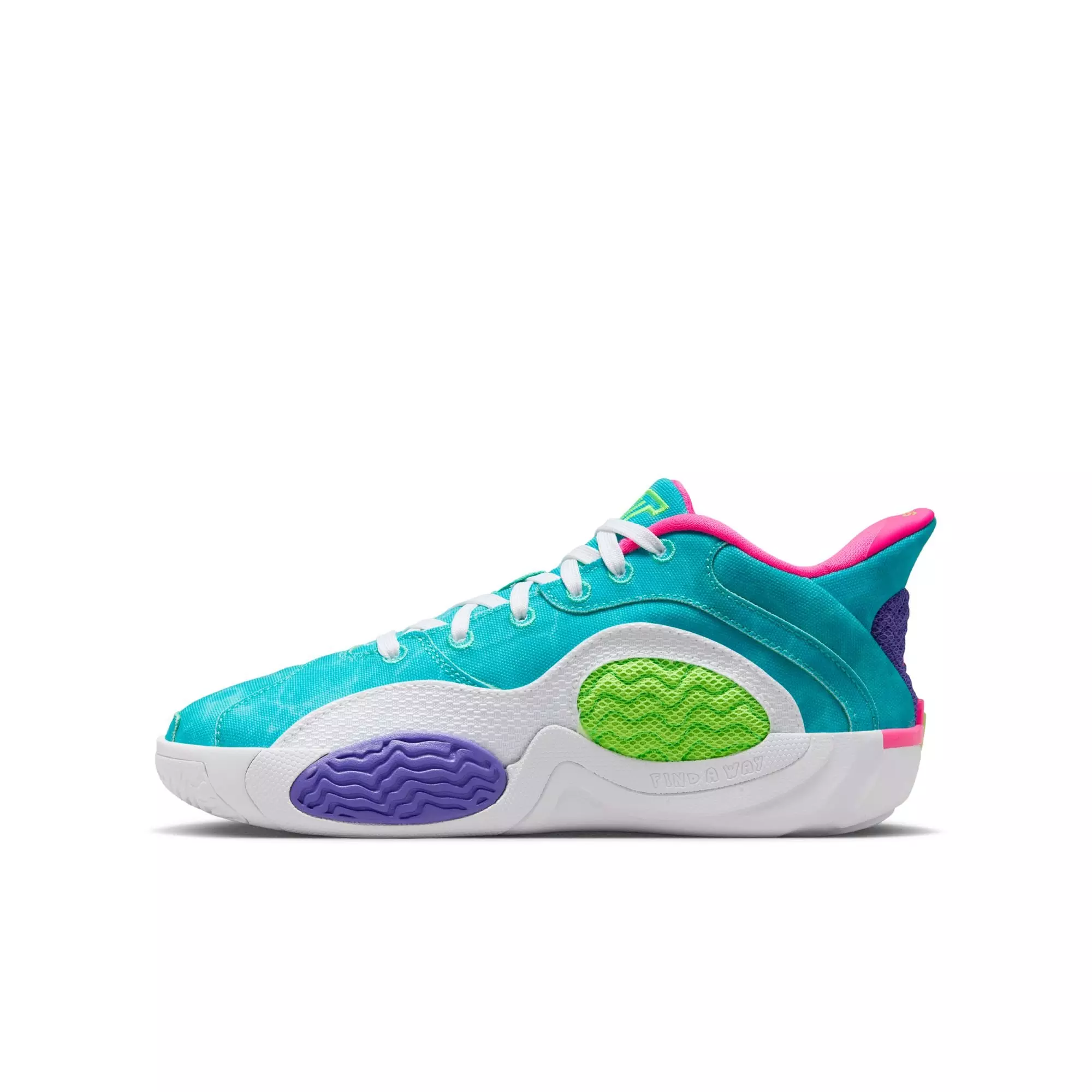 Jordan Tatum 2 "Wavy Deuce" Grade School Kids' Basketball Shoe - GREEN STRIKE/WHITE/HYPER PINK