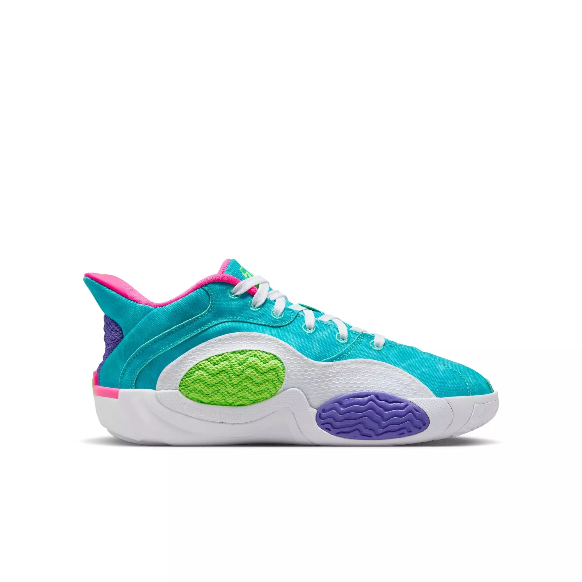 Jordan Tatum 2 "Wavy Deuce" Grade School Kids' Basketball Shoe - GREEN STRIKE/WHITE/HYPER PINK