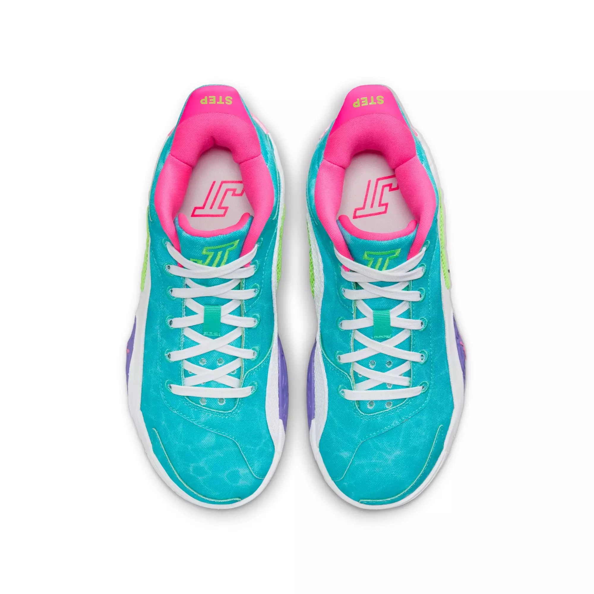 Jordan Tatum 2 "Wavy Deuce" Grade School Kids' Basketball Shoe - GREEN STRIKE/WHITE/HYPER PINK