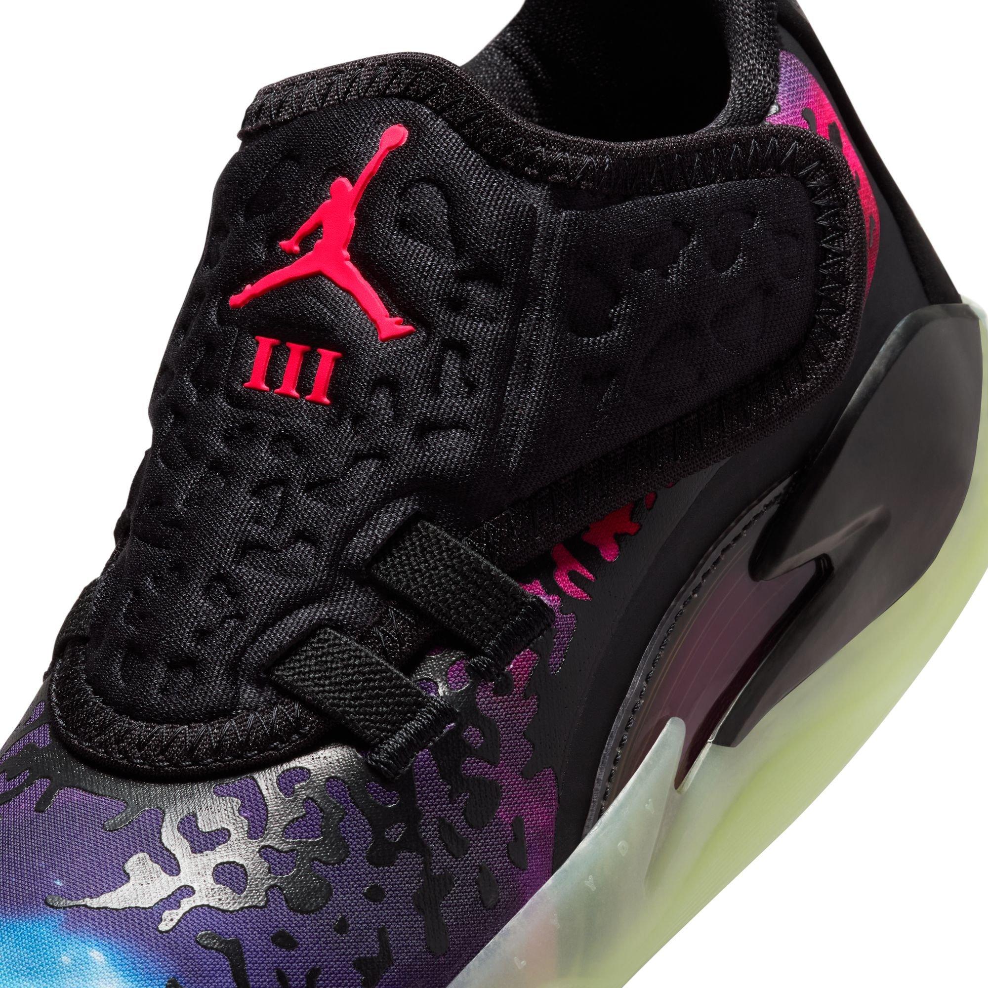 Jordan Zion 3 "Lift Off" Preschool Kids' Basketball Shoe - BLACK/SOLAR RED/VIVID PURPLE Thumbnail View 3