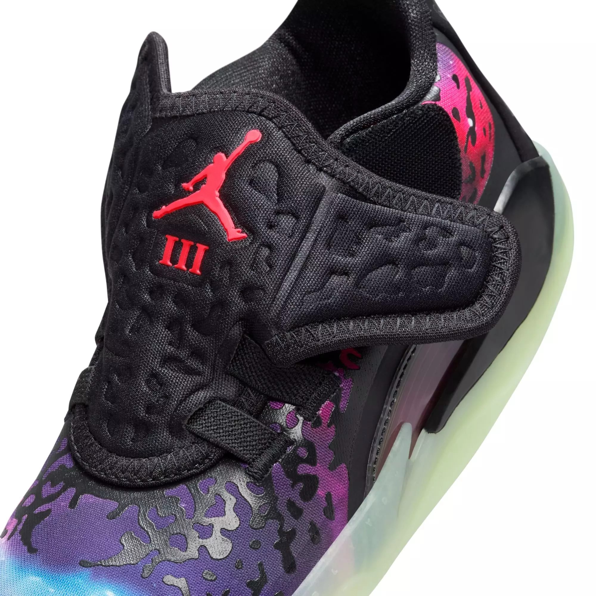 Jordan Zion 3 "Lift Off" Preschool Kids' Basketball Shoe - BLACK/SOLAR RED/VIVID PURPLE