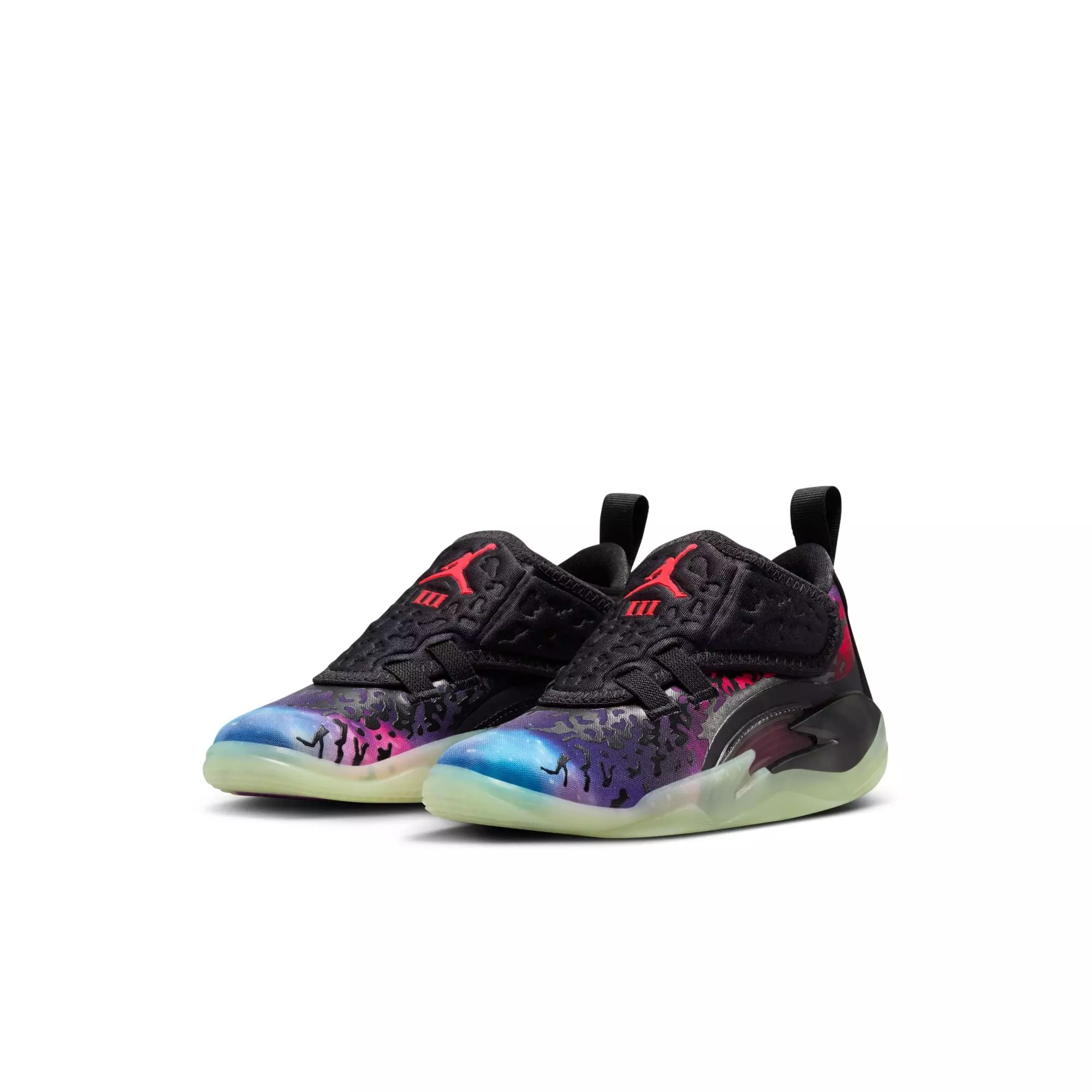 Jordan Zion 3 "Lift Off" Preschool Kids' Basketball Shoe - BLACK/SOLAR RED/VIVID PURPLE