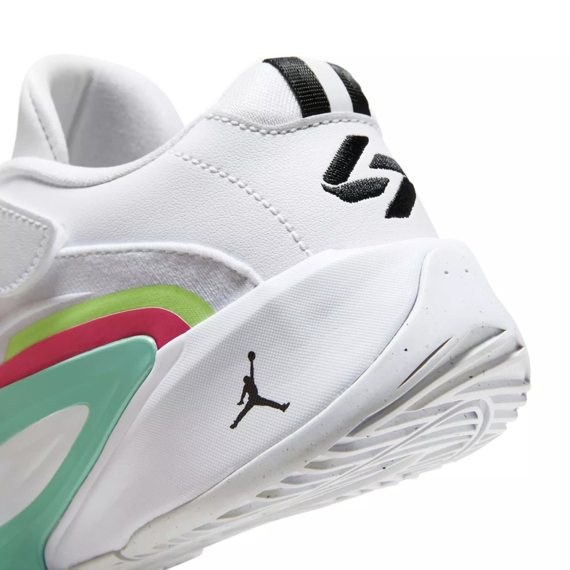 Jordan Luka 3 "Photo Finish" Preschool Kids' Basketball Shoe - WHITE/BLACK/VOLT GLOW