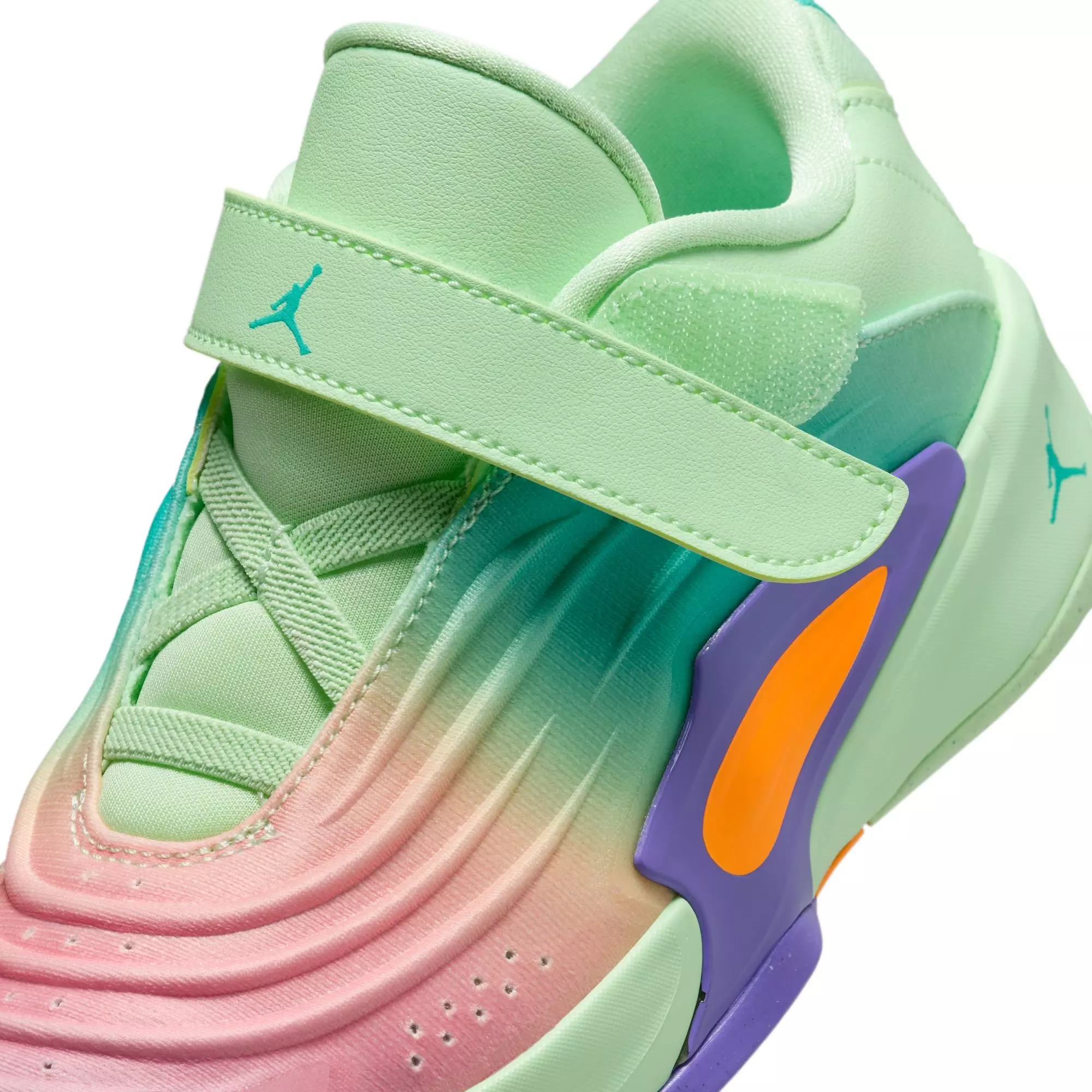 Jordan Luka 3 "Vapor Green/Hyper Jade/Cone" Preschool Boys' Basketball Shoe - GREEN/PURPLE