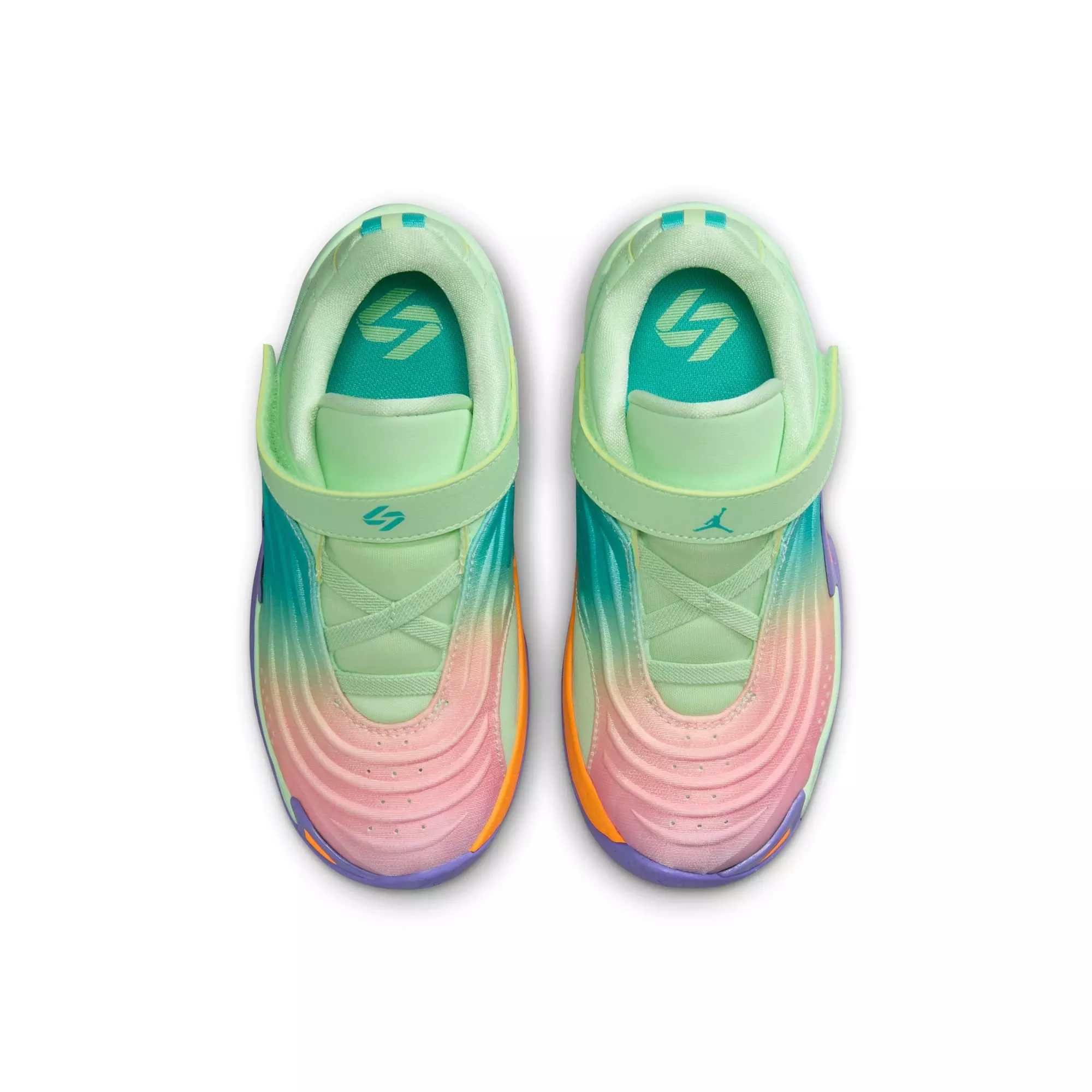 Jordan Luka 3 "Vapor Green/Hyper Jade/Cone" Preschool Boys' Basketball Shoe - GREEN/PURPLE