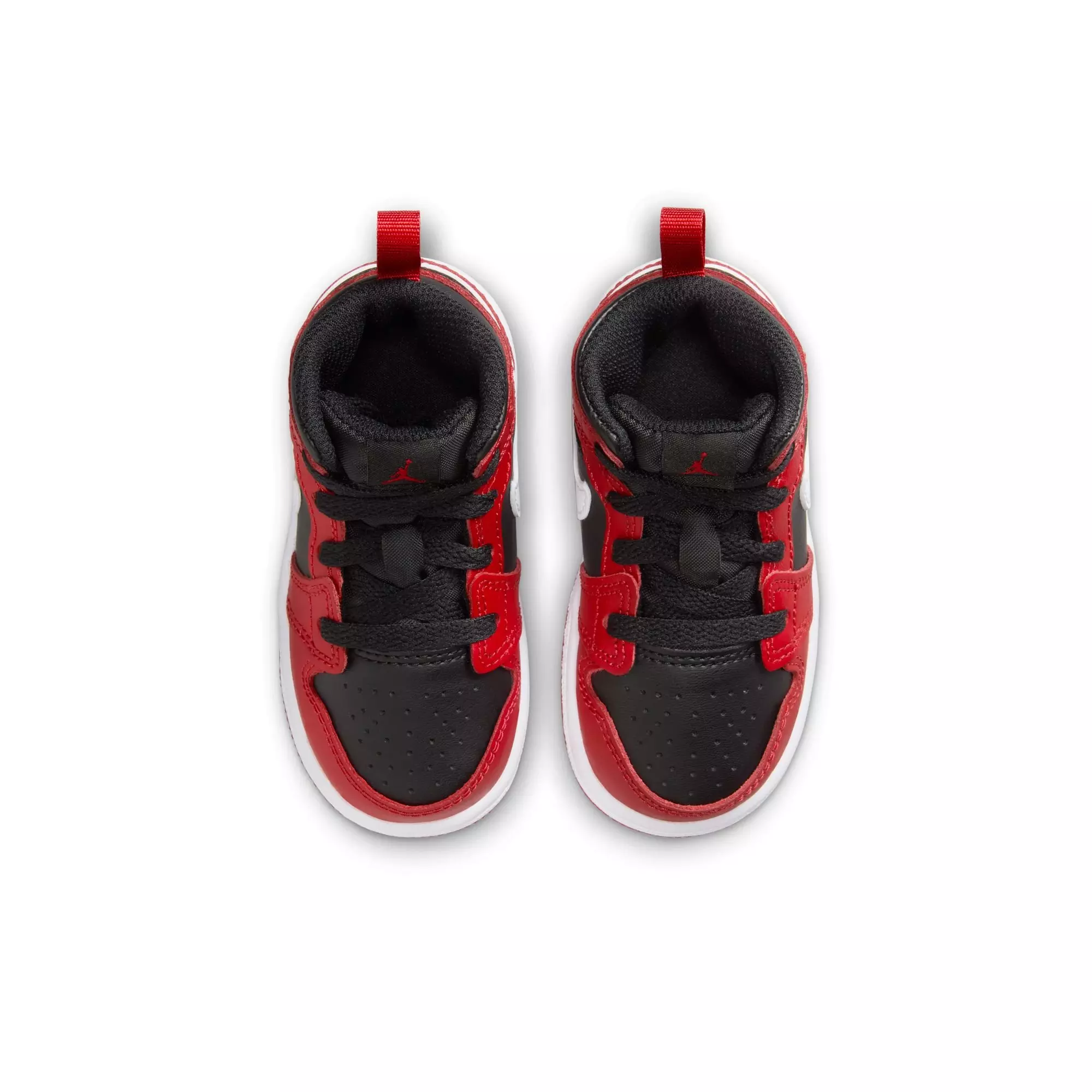 Jordan 1 Mid "Black/White/Gym Red" Toddler Boys' Shoe - RED/BLACK/WHITE