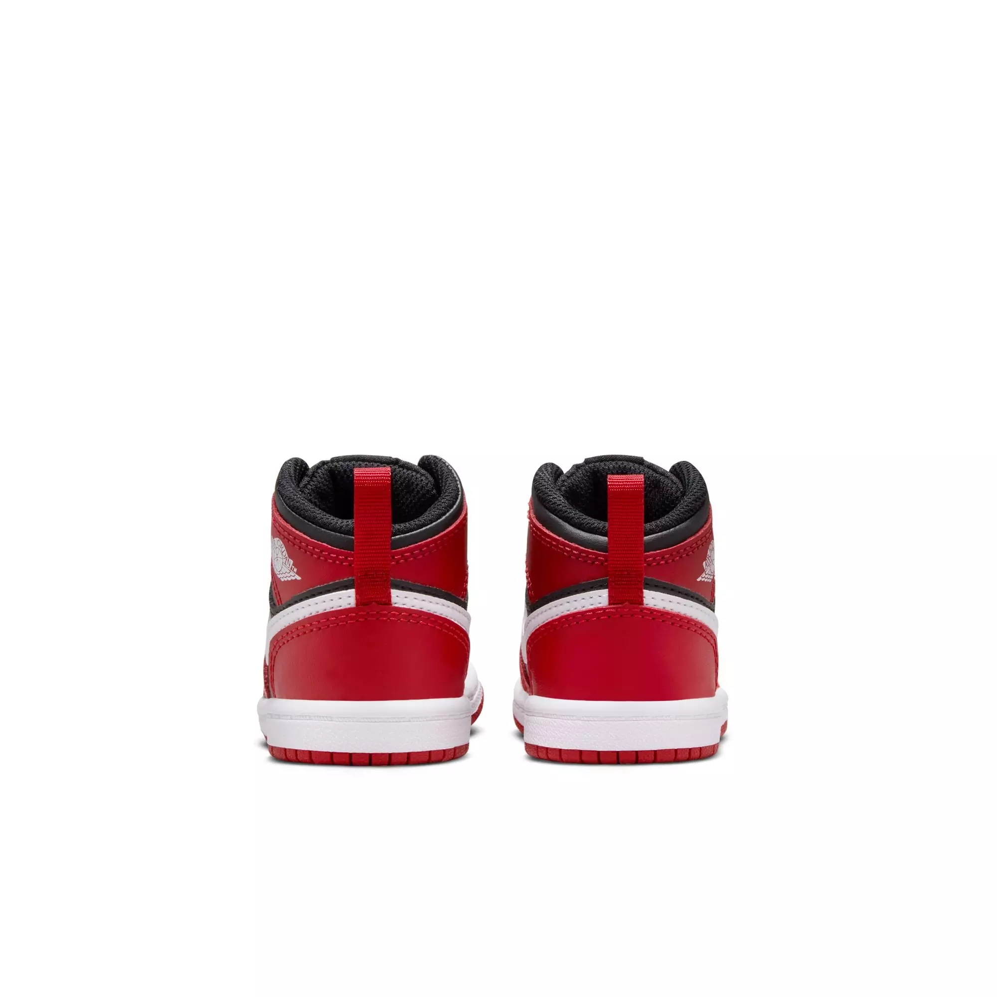 Jordan 1 Mid "Black/White/Gym Red" Toddler Boys' Shoe - RED/BLACK/WHITE