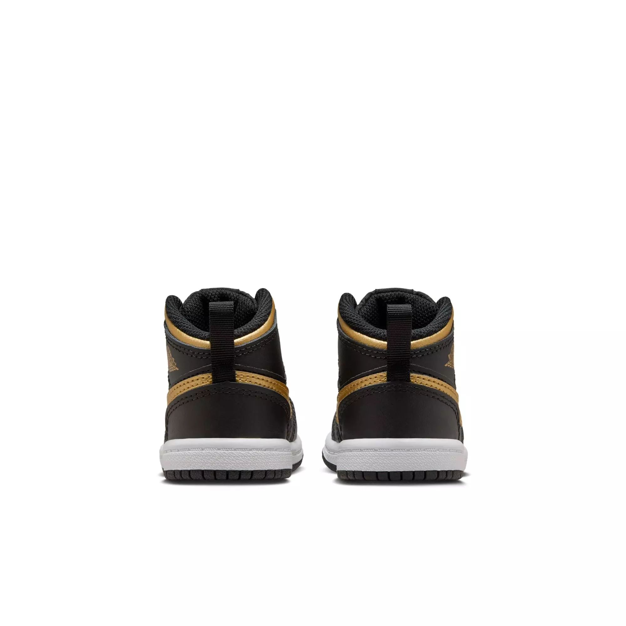 Jordan 1 Mid "Black/Metallic Gold/White" Toddler Boys' Shoe - BLACK/GOLD