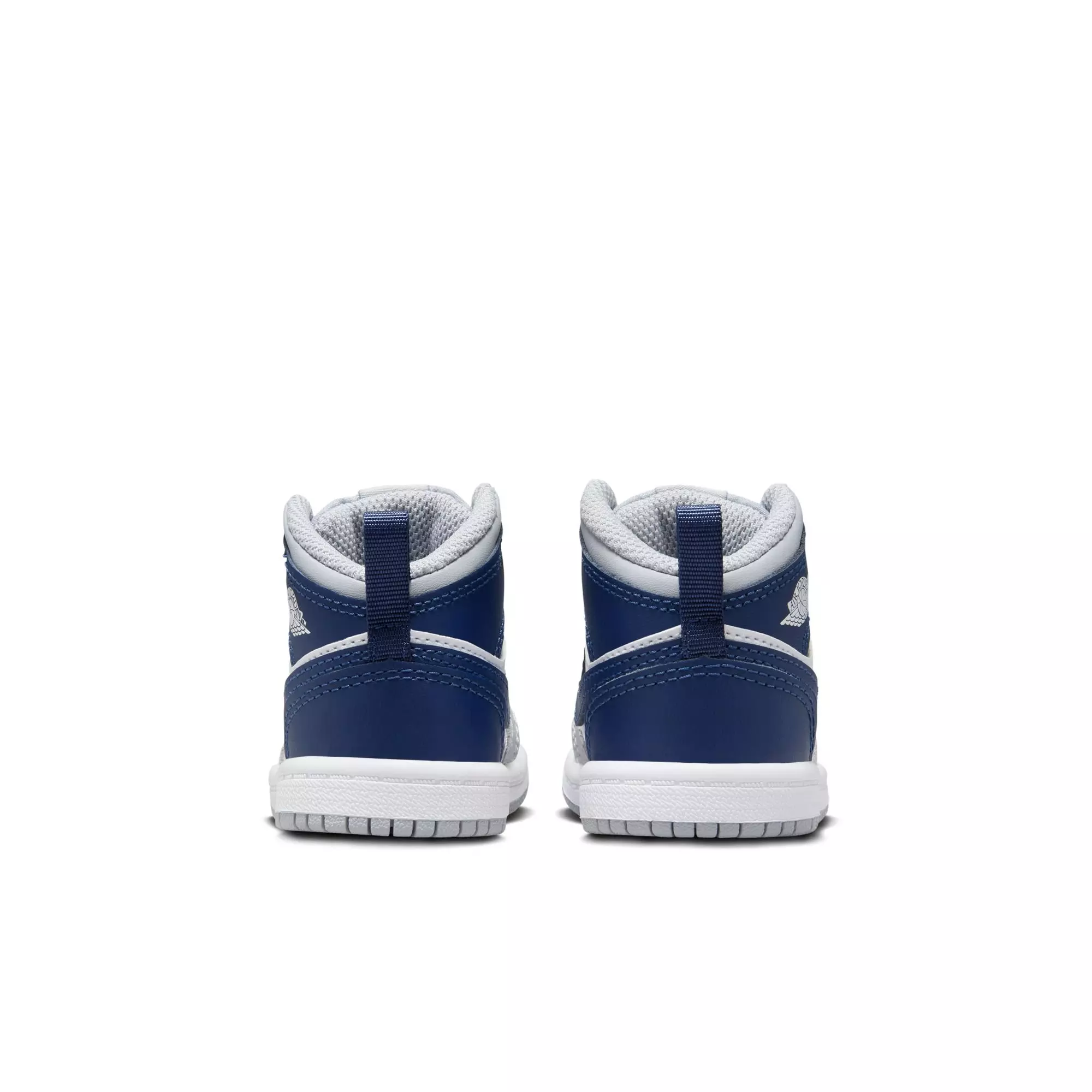 Jordan 1 Mid "White/Midnight Navy/Wolf Grey" Toddler Boys' Shoe - NAVY/GREY/WHITE