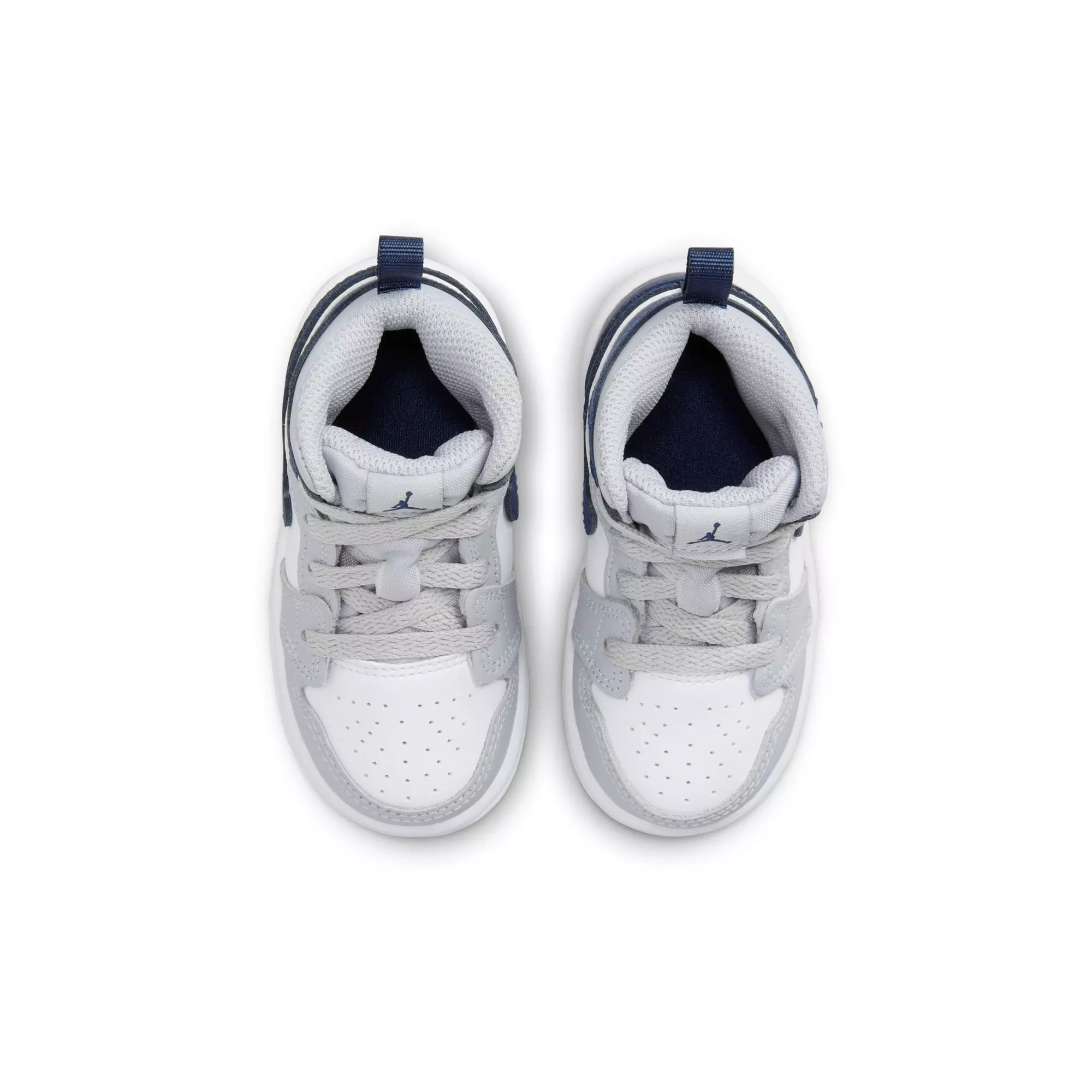 Jordan 1 Mid "White/Midnight Navy/Wolf Grey" Toddler Boys' Shoe - NAVY/GREY/WHITE