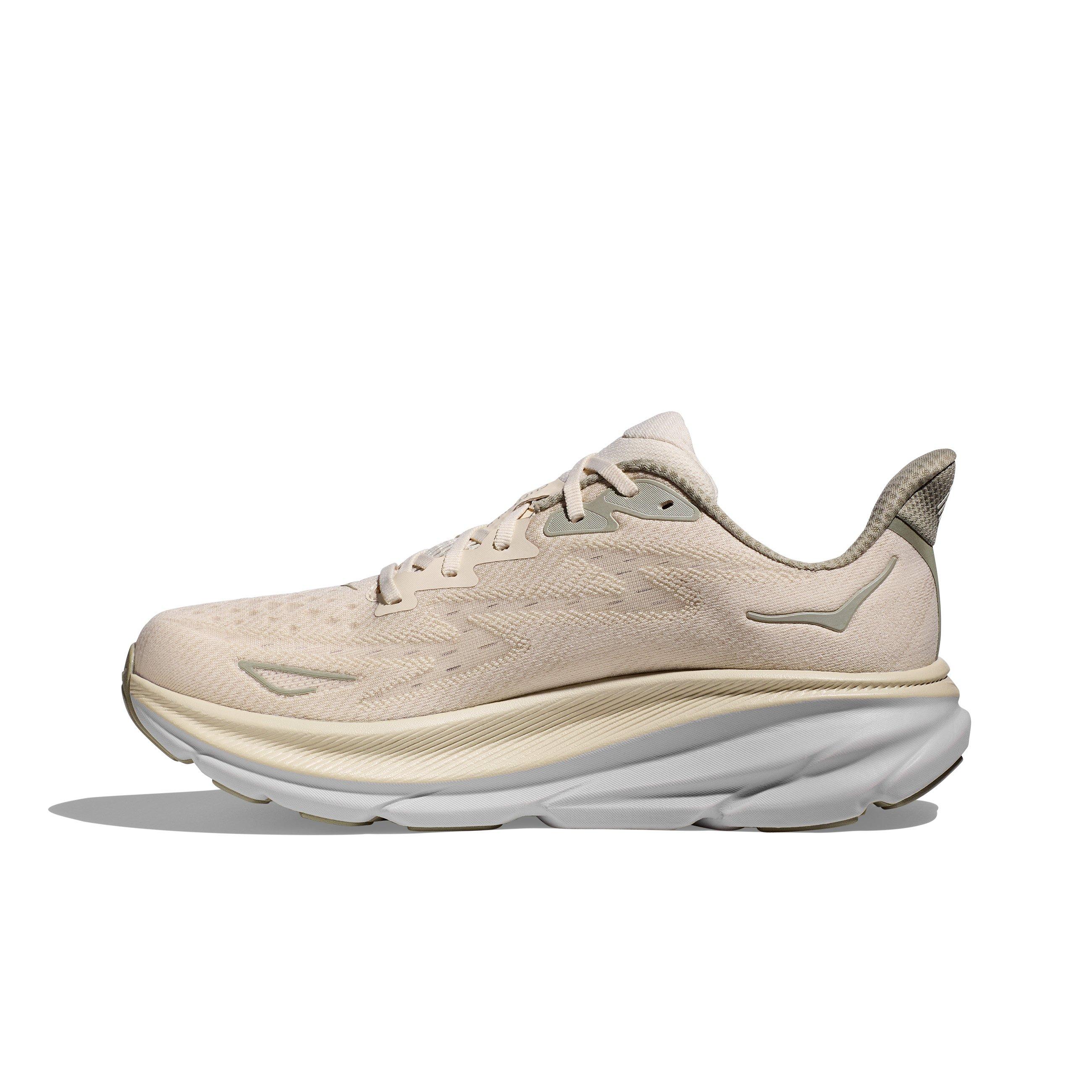 Hoka Clifton 9 "Oak/Alabaster" Men's Running Shoe - CREAM Thumbnail View 2