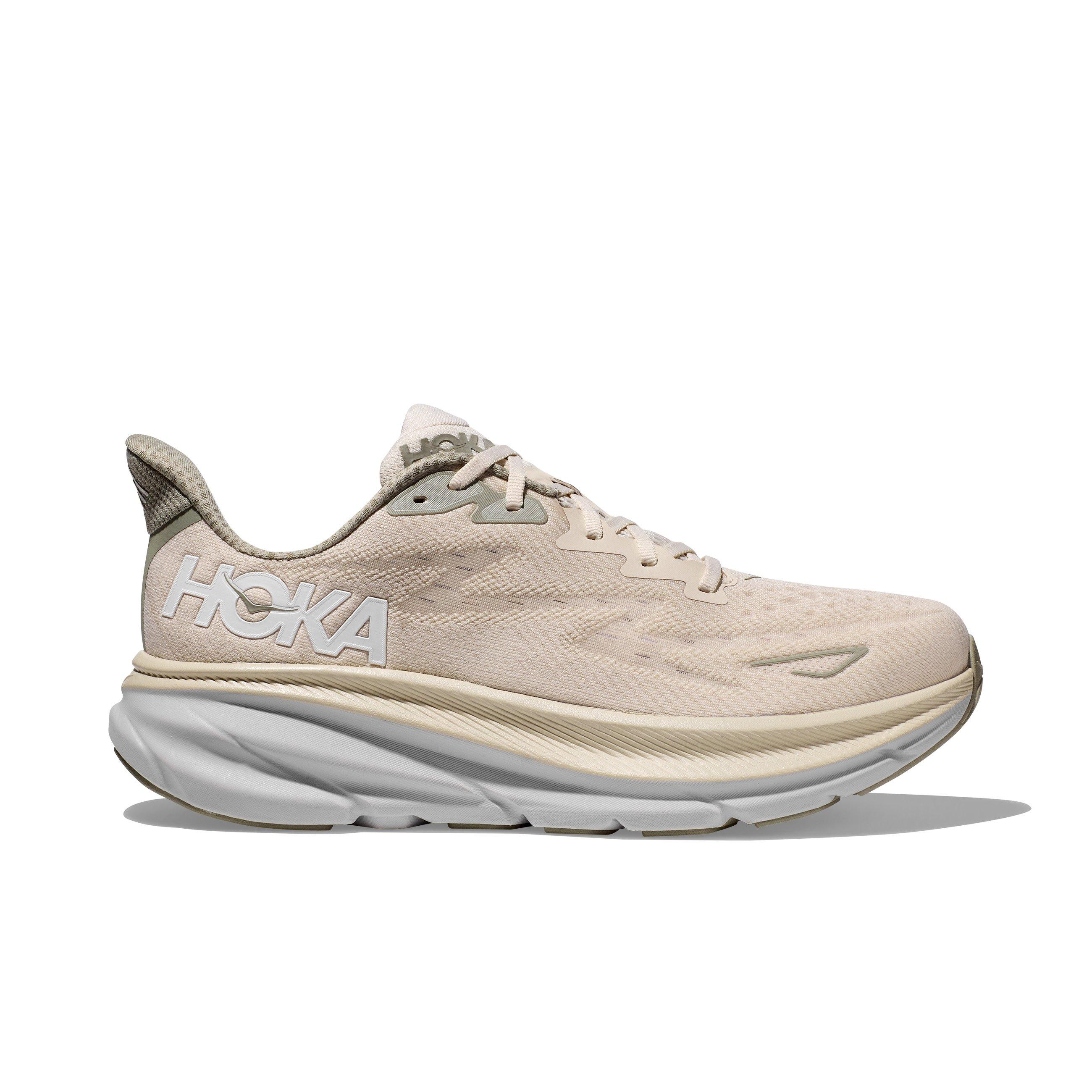 Hoka Clifton 9 "Oak/Alabaster" Men's Running Shoe - CREAM Thumbnail View 1