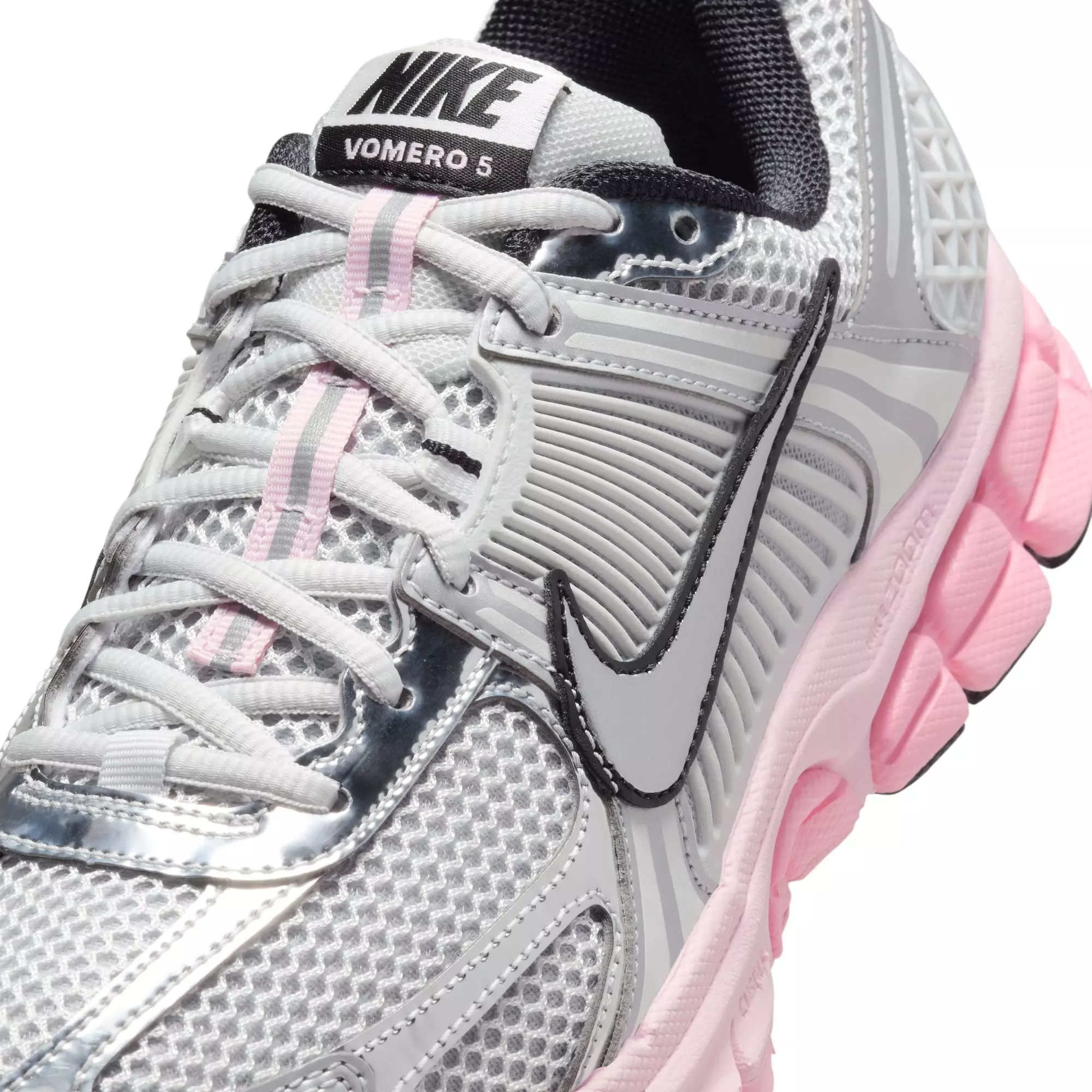 Nike Zoom Vomero 5 "Photon Dust/Metallic Silver/Pink Foam" Women's Shoe - GREY/PINK