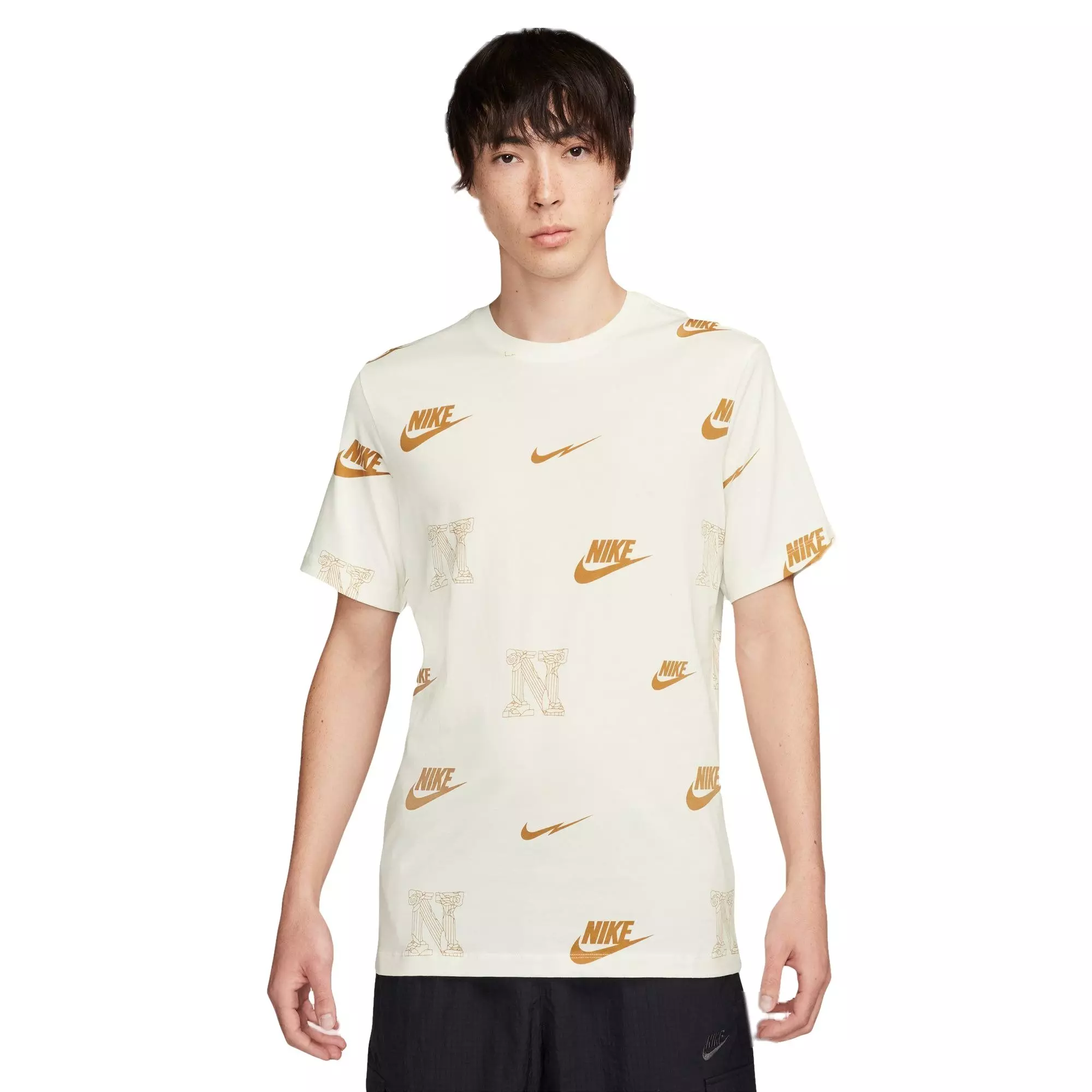 Nike Men's Sportswear Printed Club Tee - Sail - SAIL