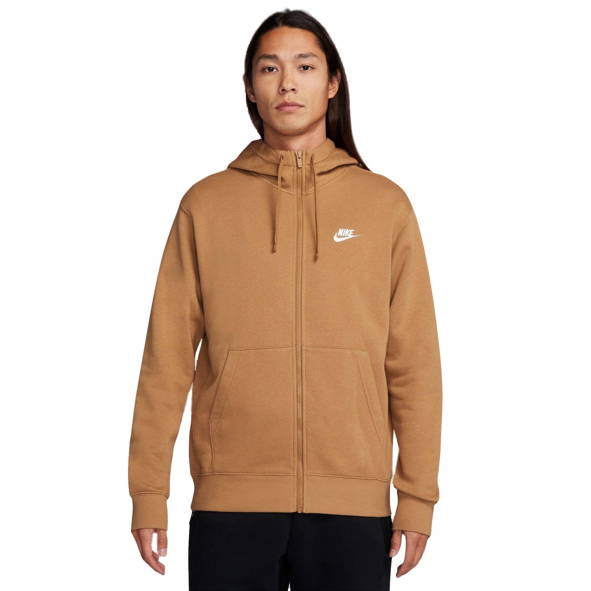 Nike Men's Sportswear Club Fleece Full-Zip Jacket-Brown - BROWN