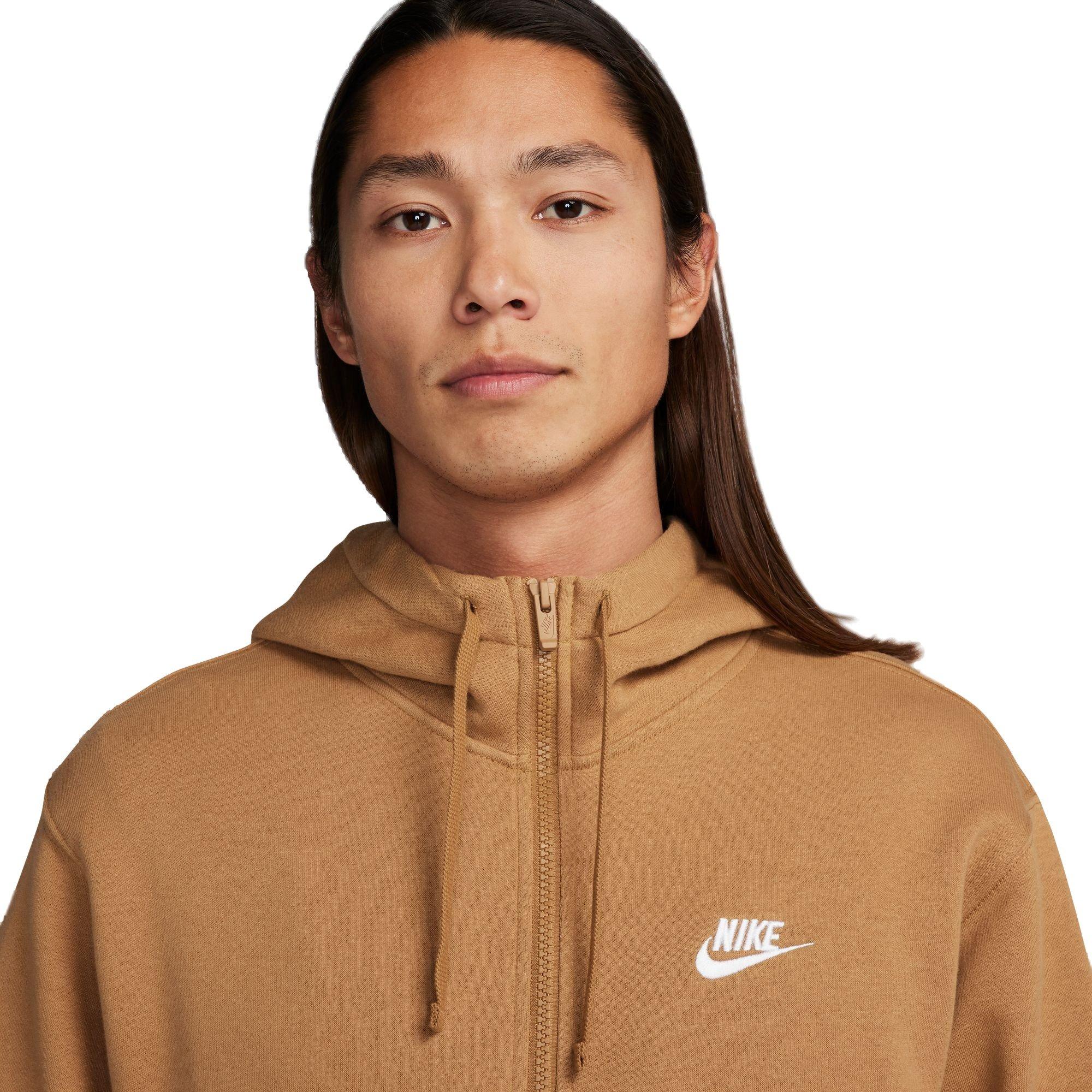 Nike Men's Sportswear Club Fleece Full-Zip Men's Brown Jacket