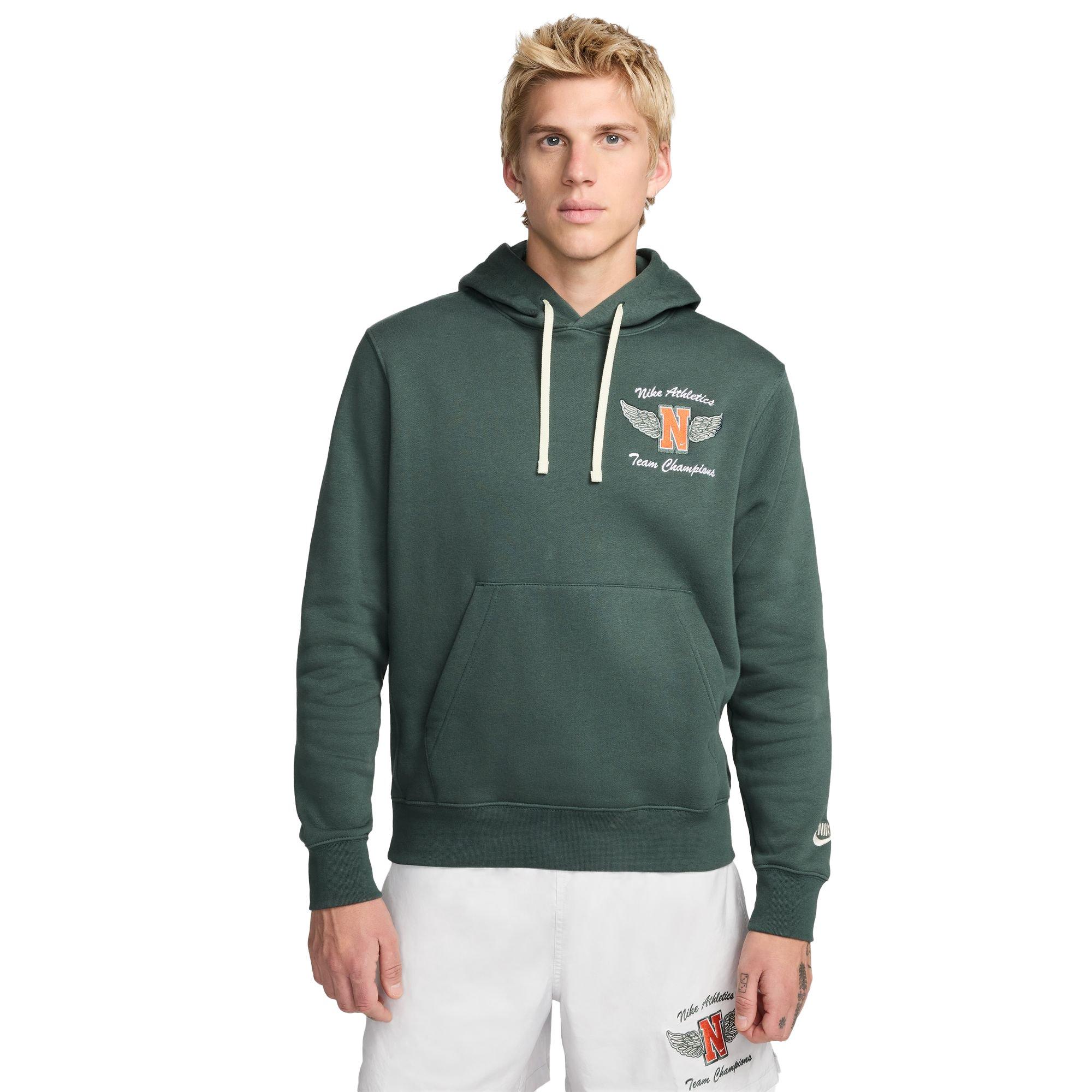 Nike Men's Sportswear Club Fleece Pullover Hoodie-Green - GREEN