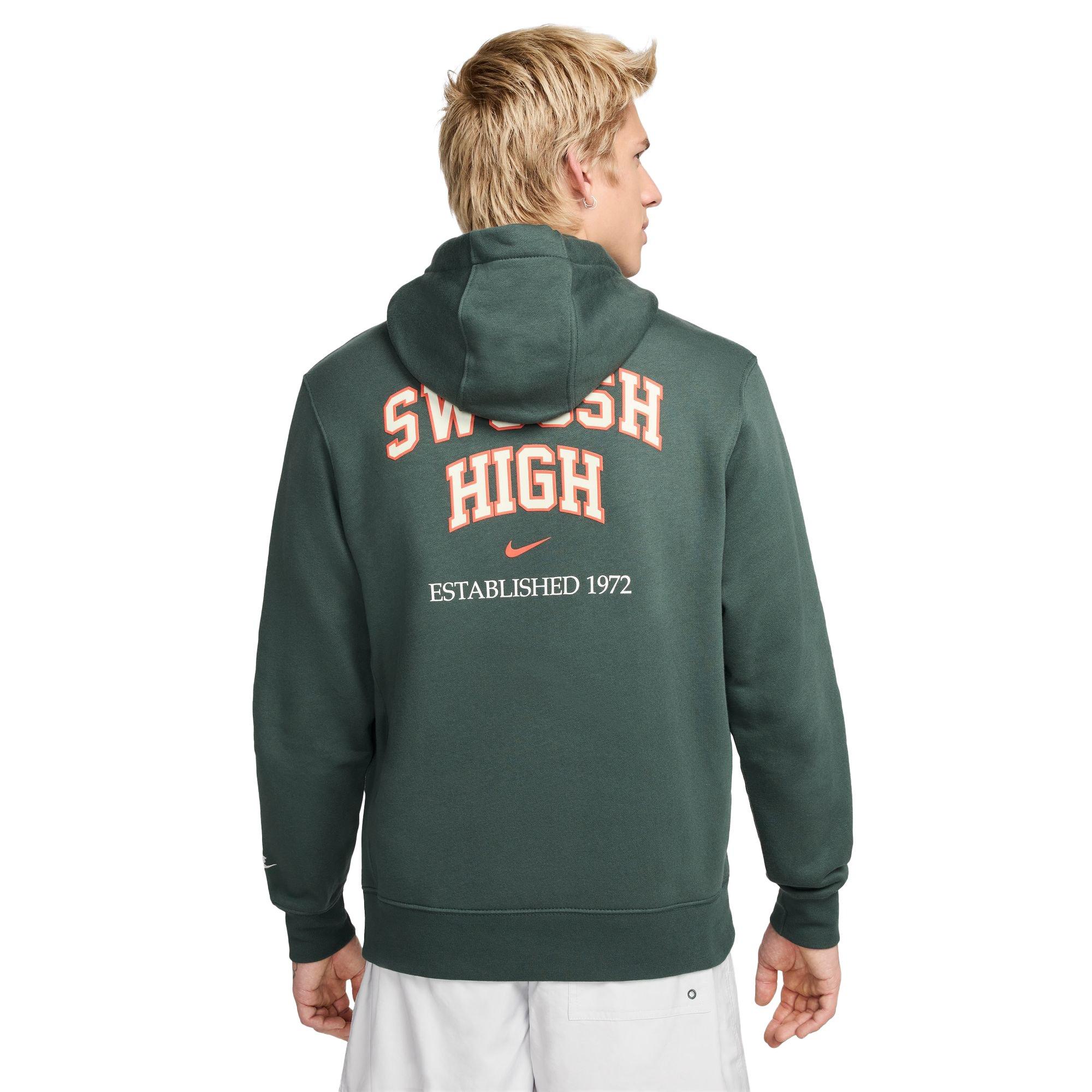 Nike Men's Sportswear Club Fleece Pullover Hoodie-Green - GREEN Thumbnail View 2