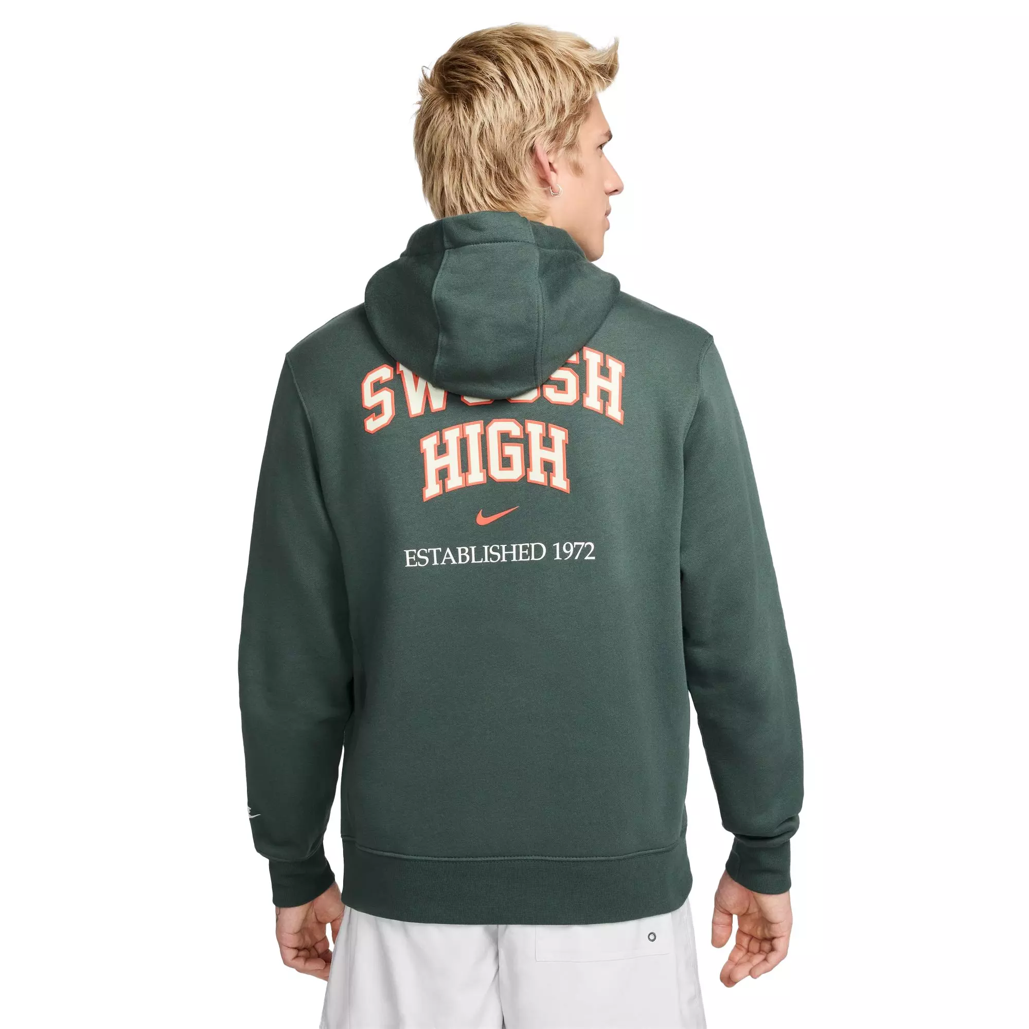 Nike Men's Sportswear Club Fleece Pullover Hoodie-Green - GREEN